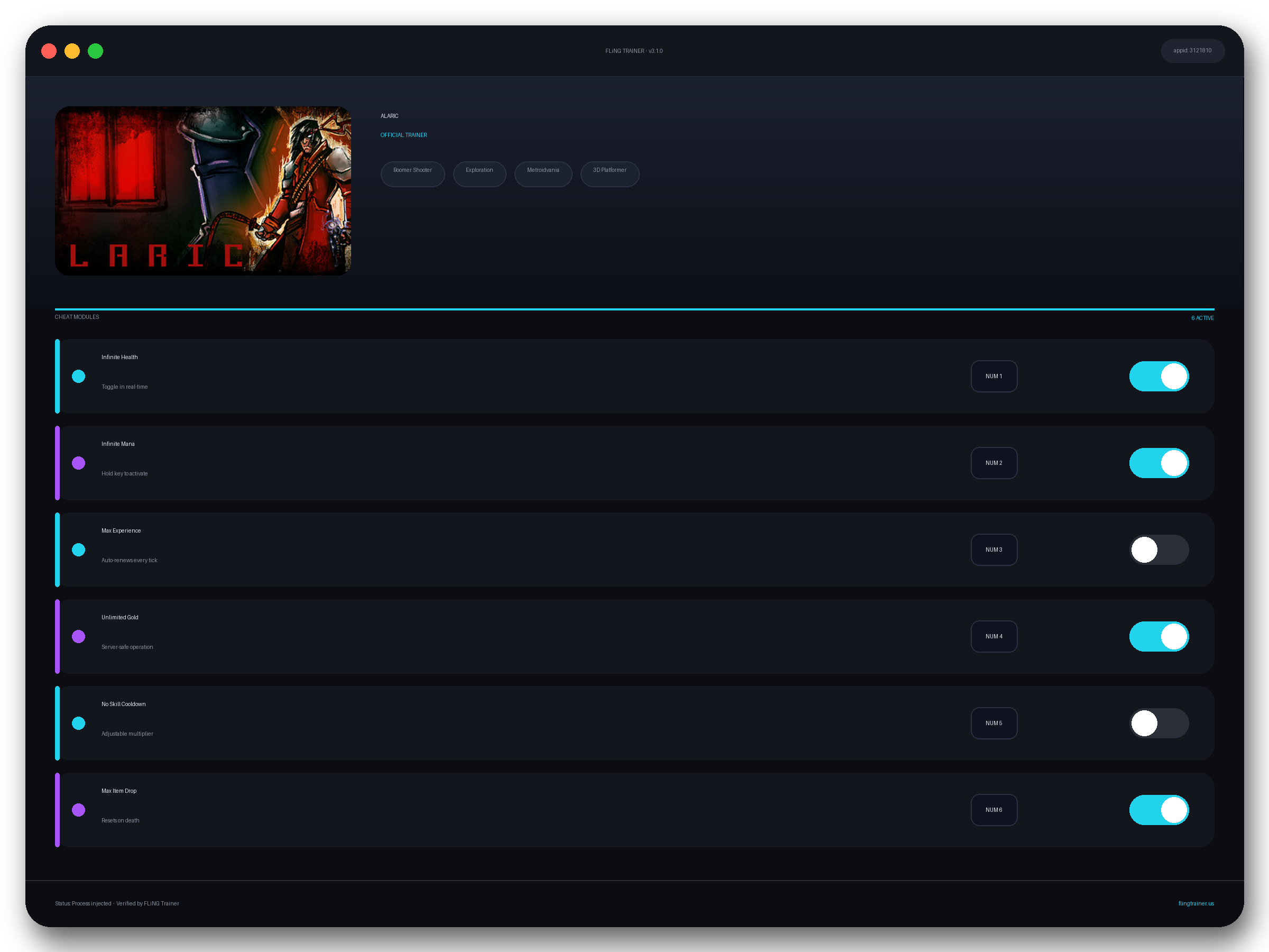 ALARIC Trainer interface