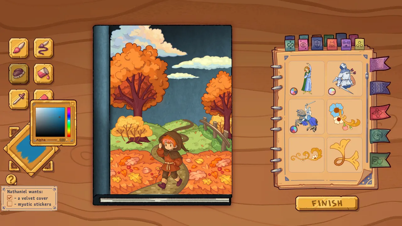Bookbinding – Dark Cozy Sim — environment preview