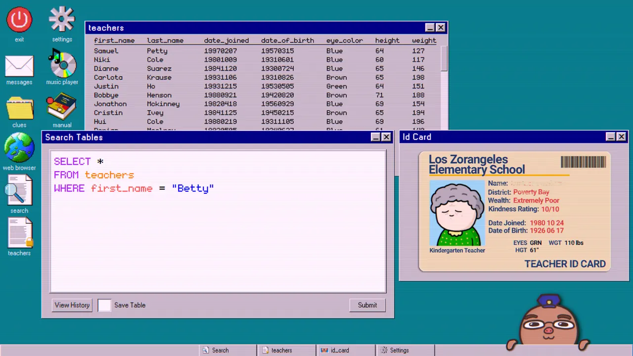Database Detective: Minor Crimes Division — in-game combat moment