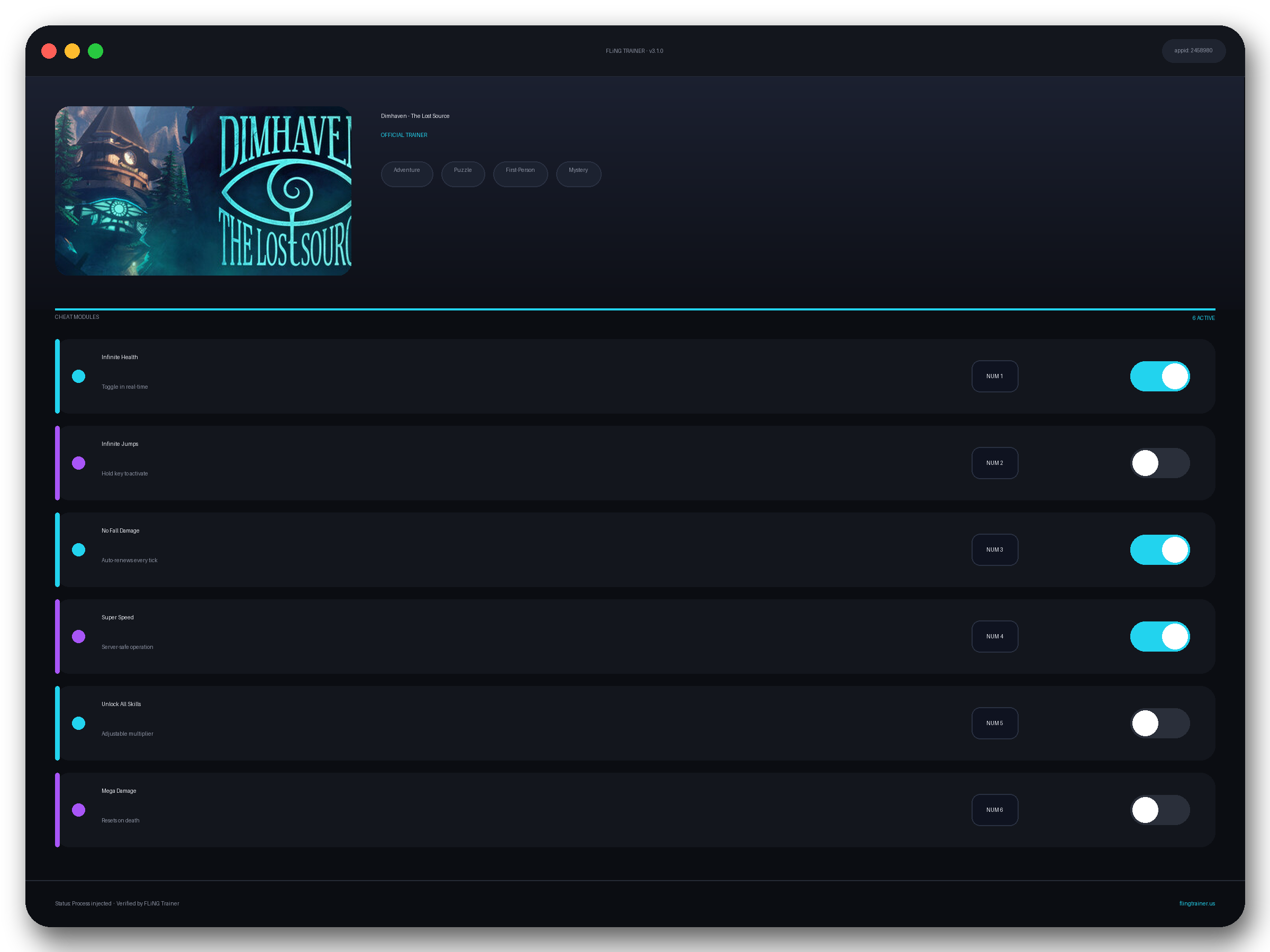Dimhaven - The Lost Source Trainer interface