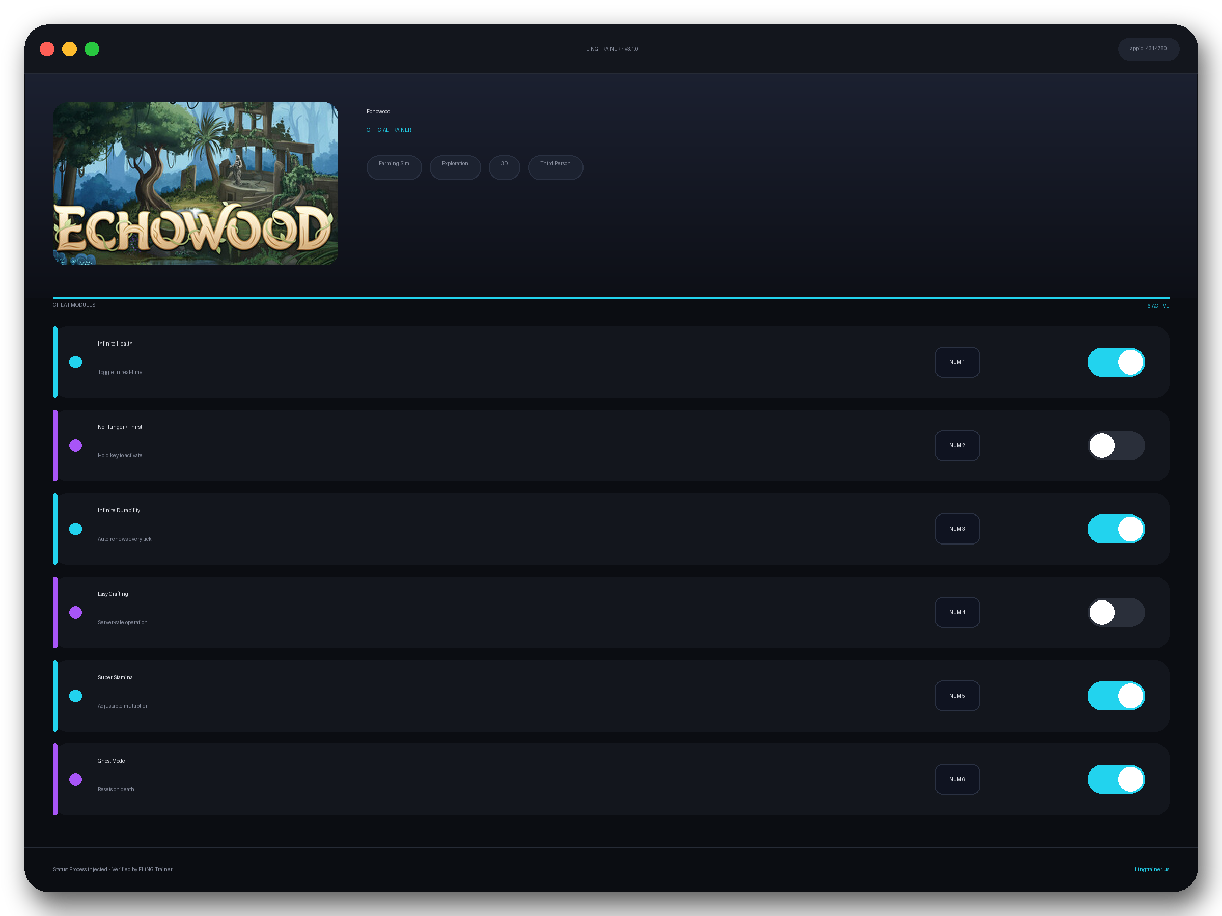 Echowood Trainer interface