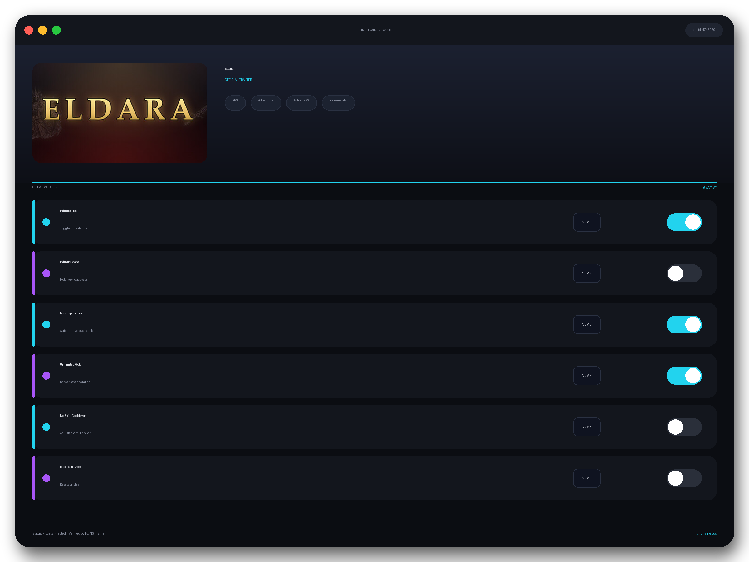 Eldara Trainer interface