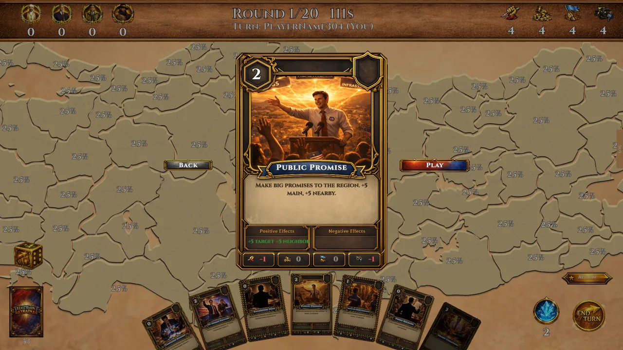 Election Train — in-game combat moment