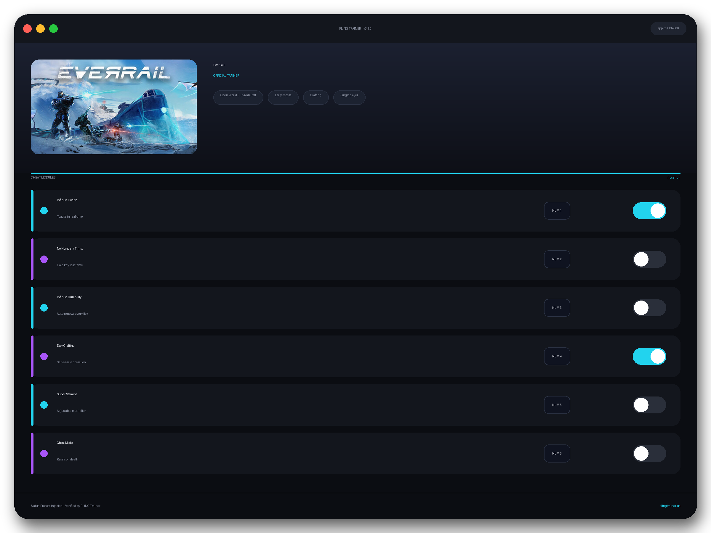 EverRail Trainer interface