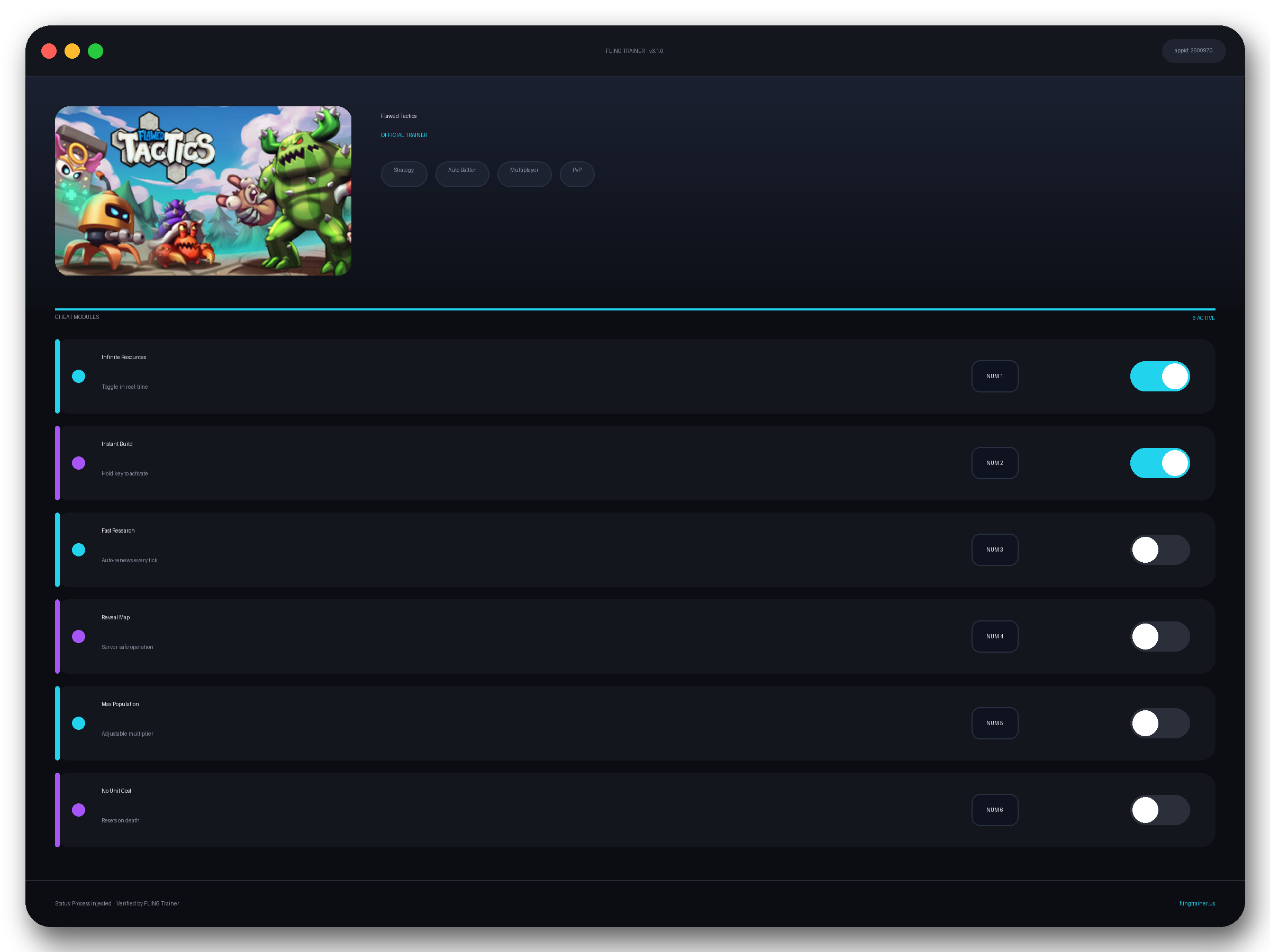 Flawed Tactics Trainer interface