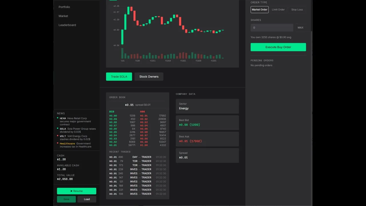 FUNEX: Stock Market Simulator — story scene capture
