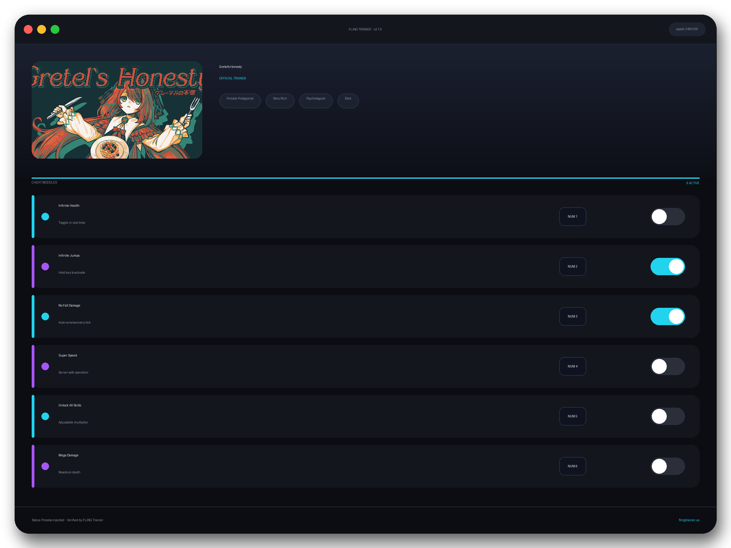 Gretel's Honesty Trainer interface