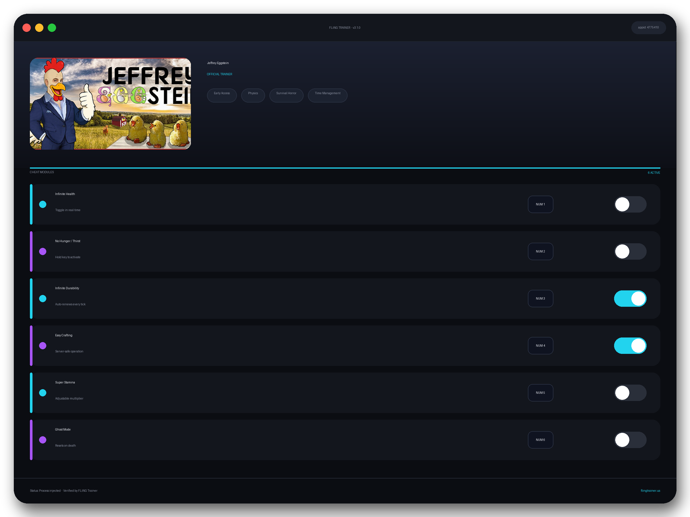 Jeffrey Eggstein Trainer interface