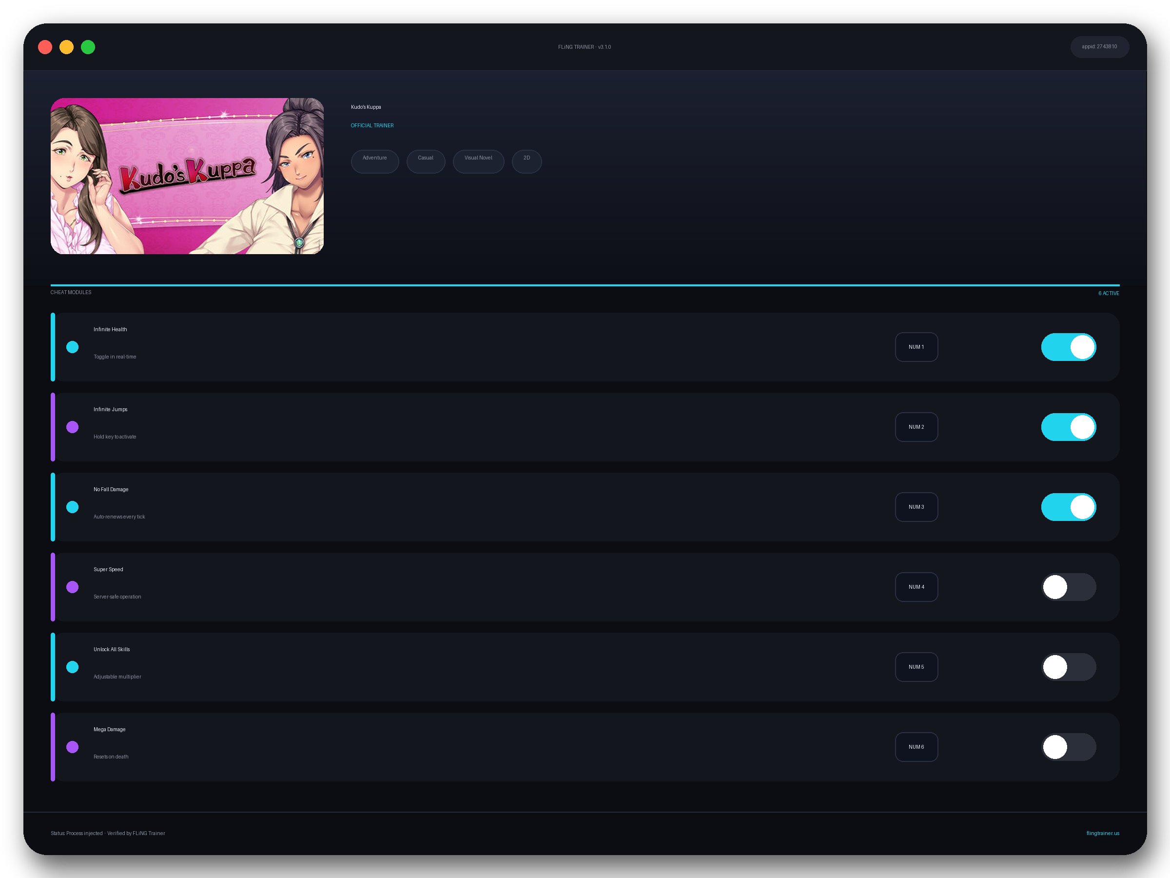 Kudo’s Kuppa Trainer interface