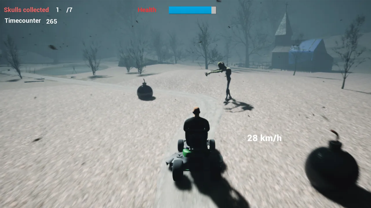 Lawnmower Game Horrorland — in-game combat moment