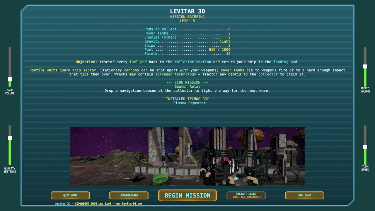 Levitar 3D — in-game combat moment