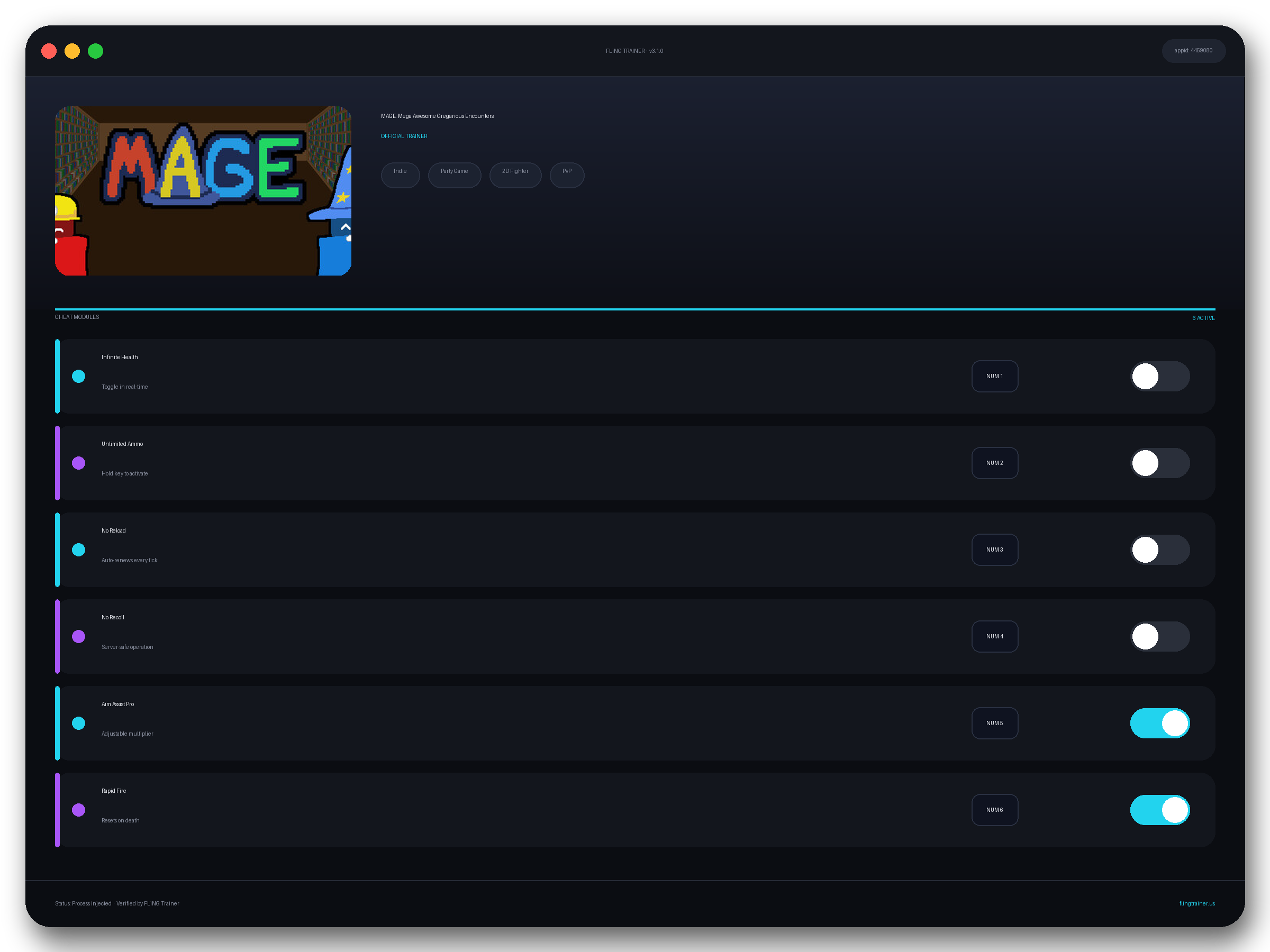 MAGE: Mega Awesome Gregarious Encounters Trainer interface