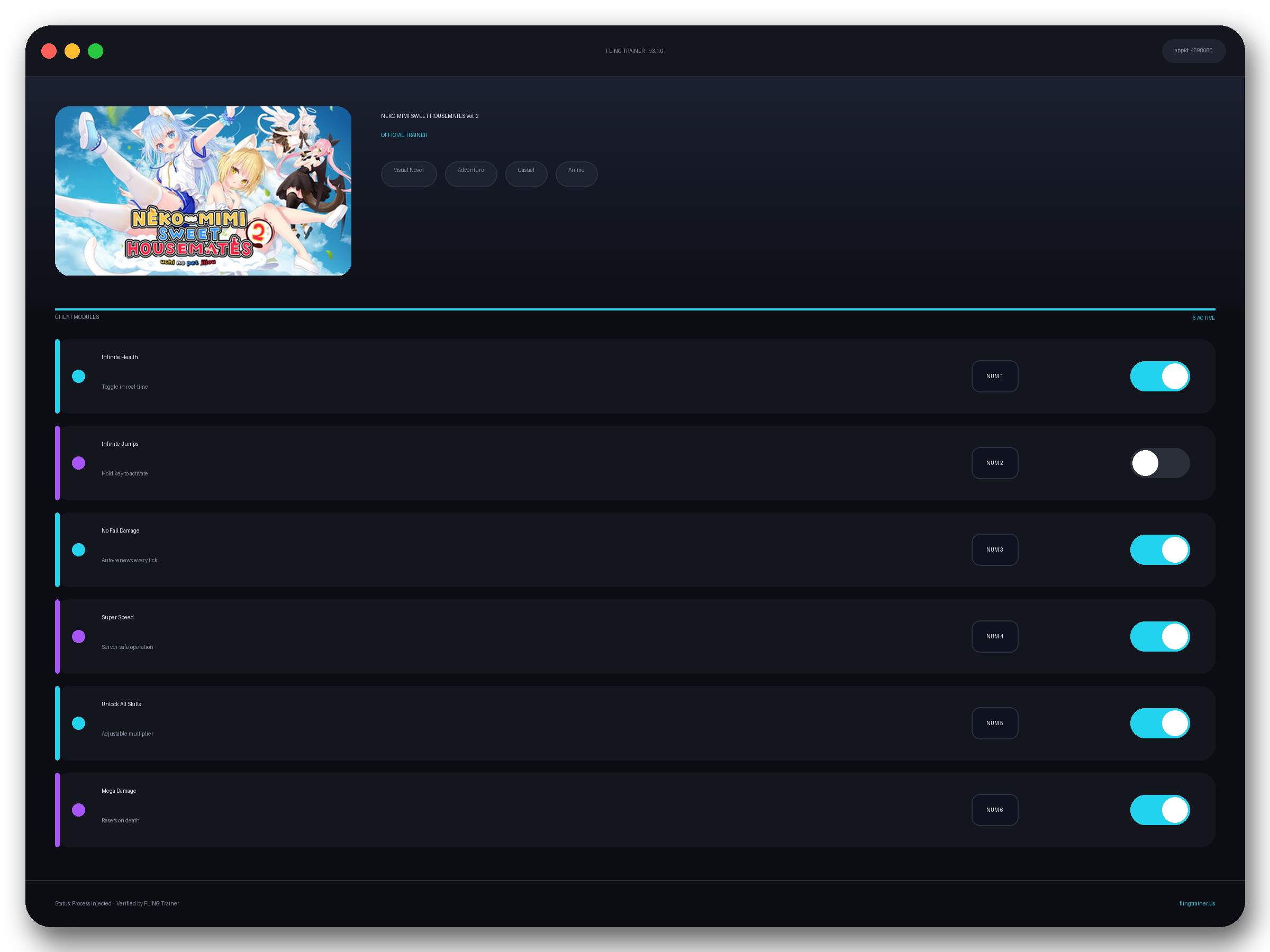 NEKO-MIMI SWEET HOUSEMATES Vol. 2 Trainer interface