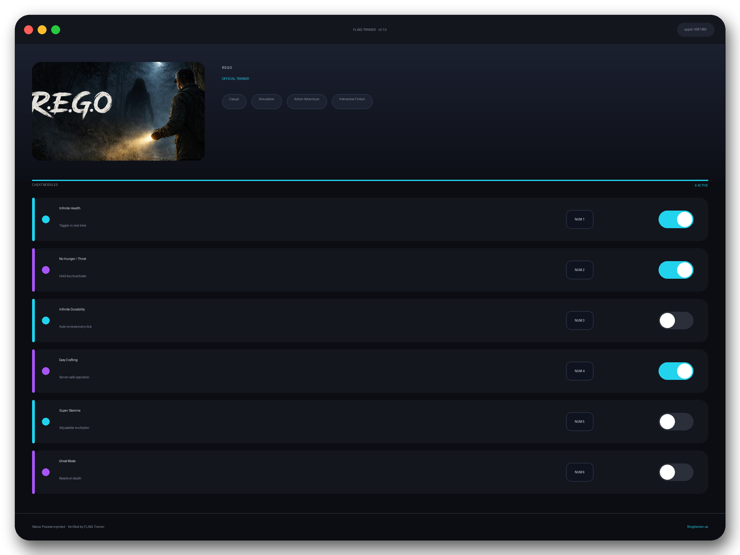 R.E.G.O Trainer interface