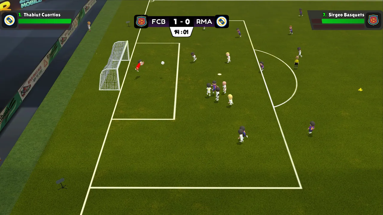 Super Arcade Soccer 2026 — in-game combat moment