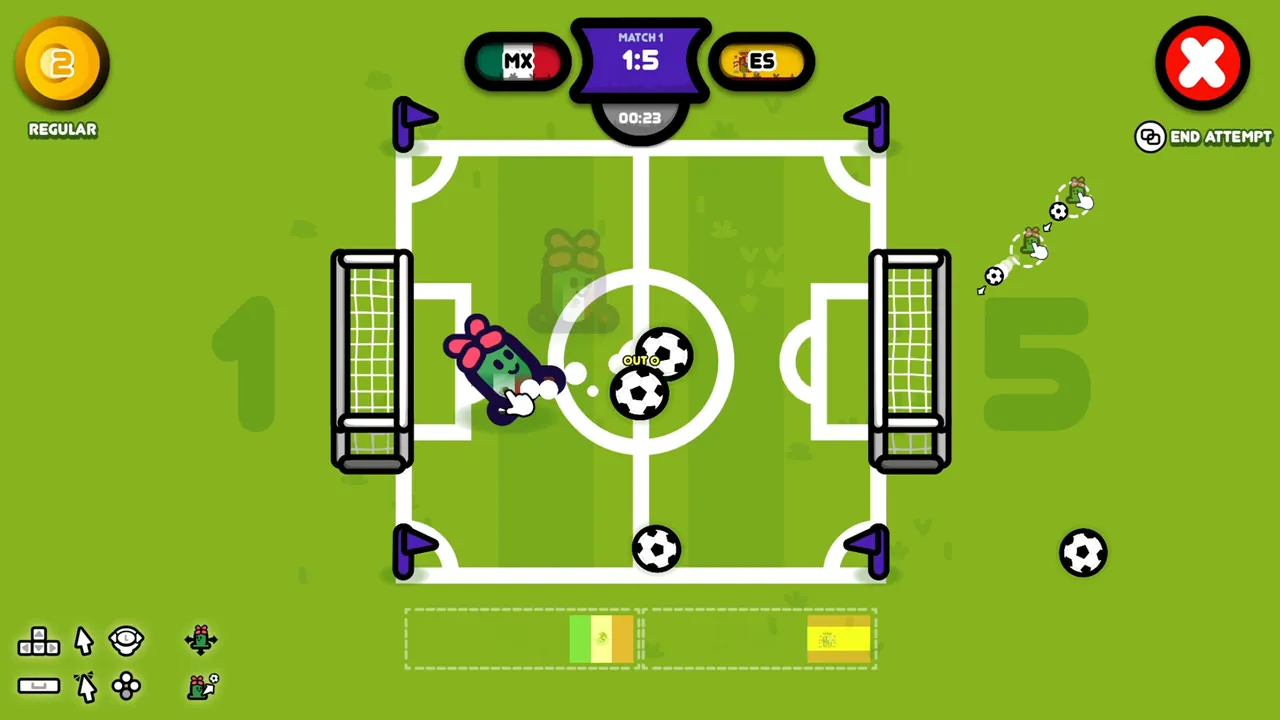 Super Sub: World Cup — in-game combat moment