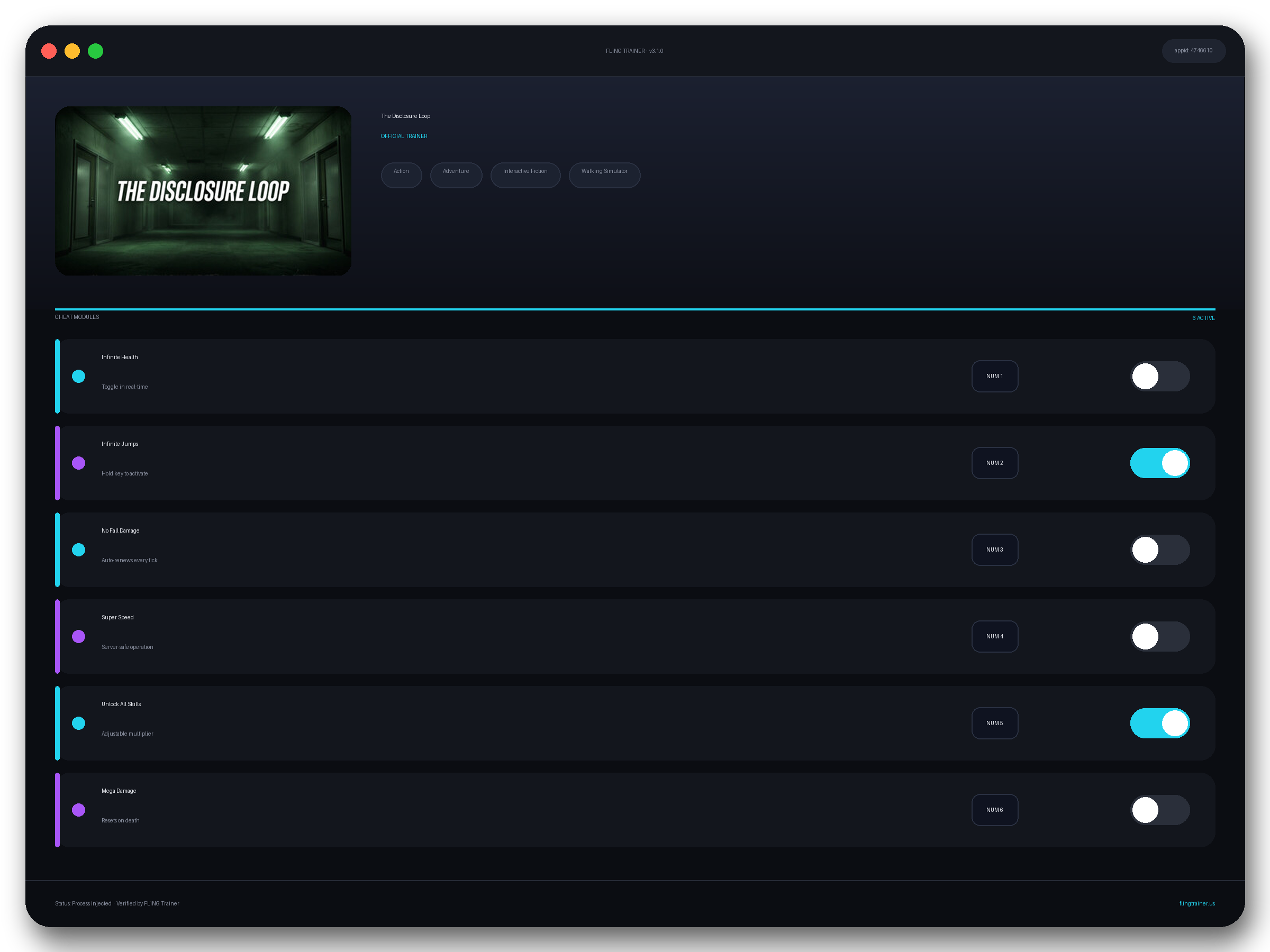 The Disclosure Loop Trainer interface