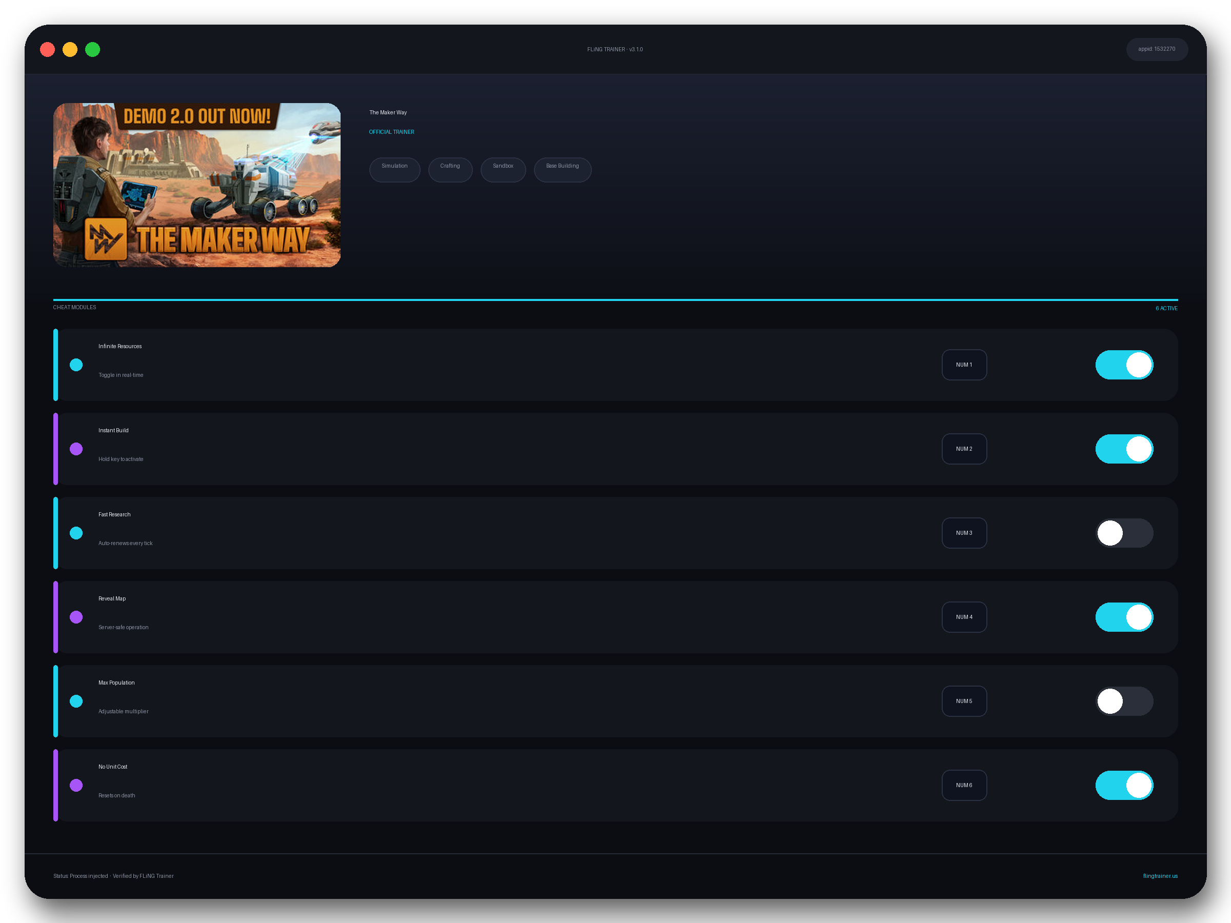 The Maker Way Trainer interface