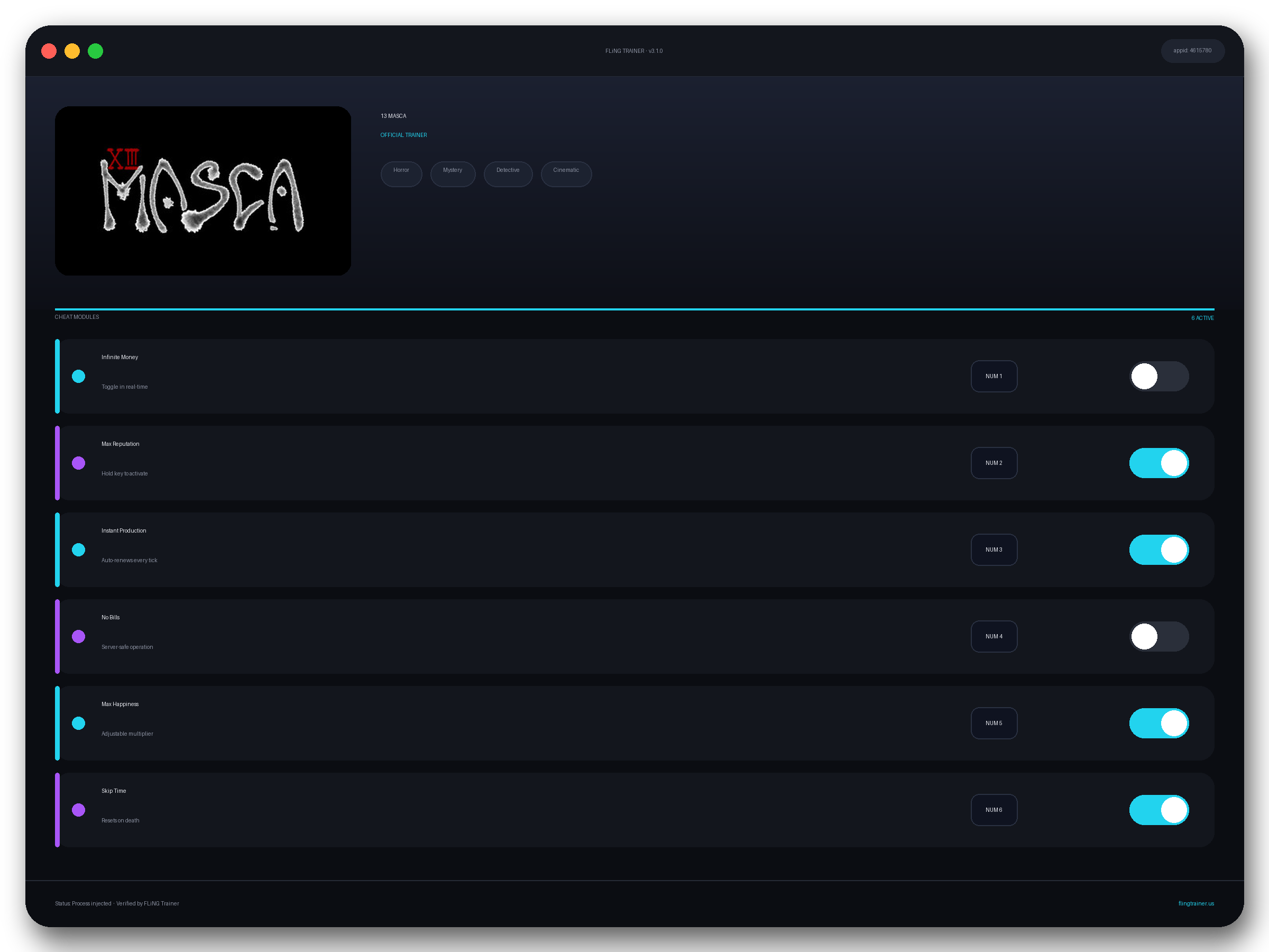 13 MASCA Trainer interface