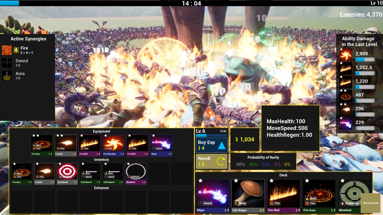 AHA Asset Horde Arena — in-game combat moment