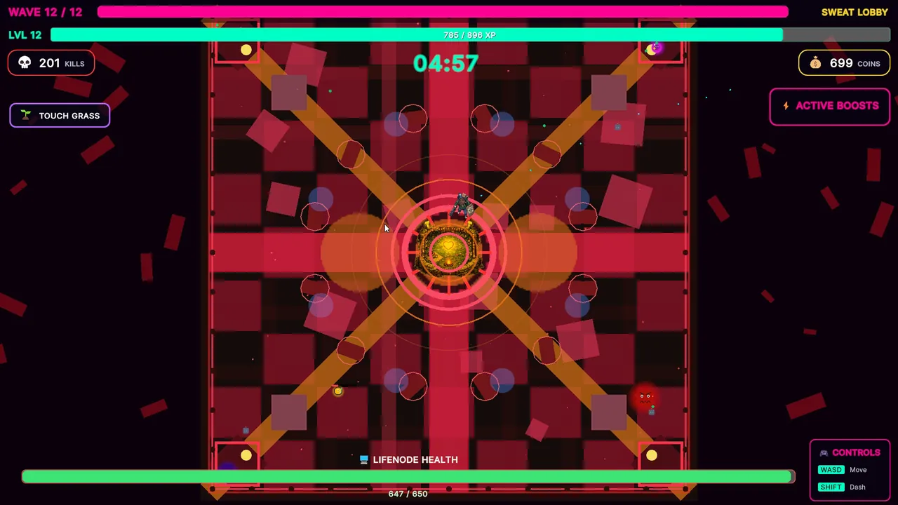 BrainRot Defender — in-game combat moment