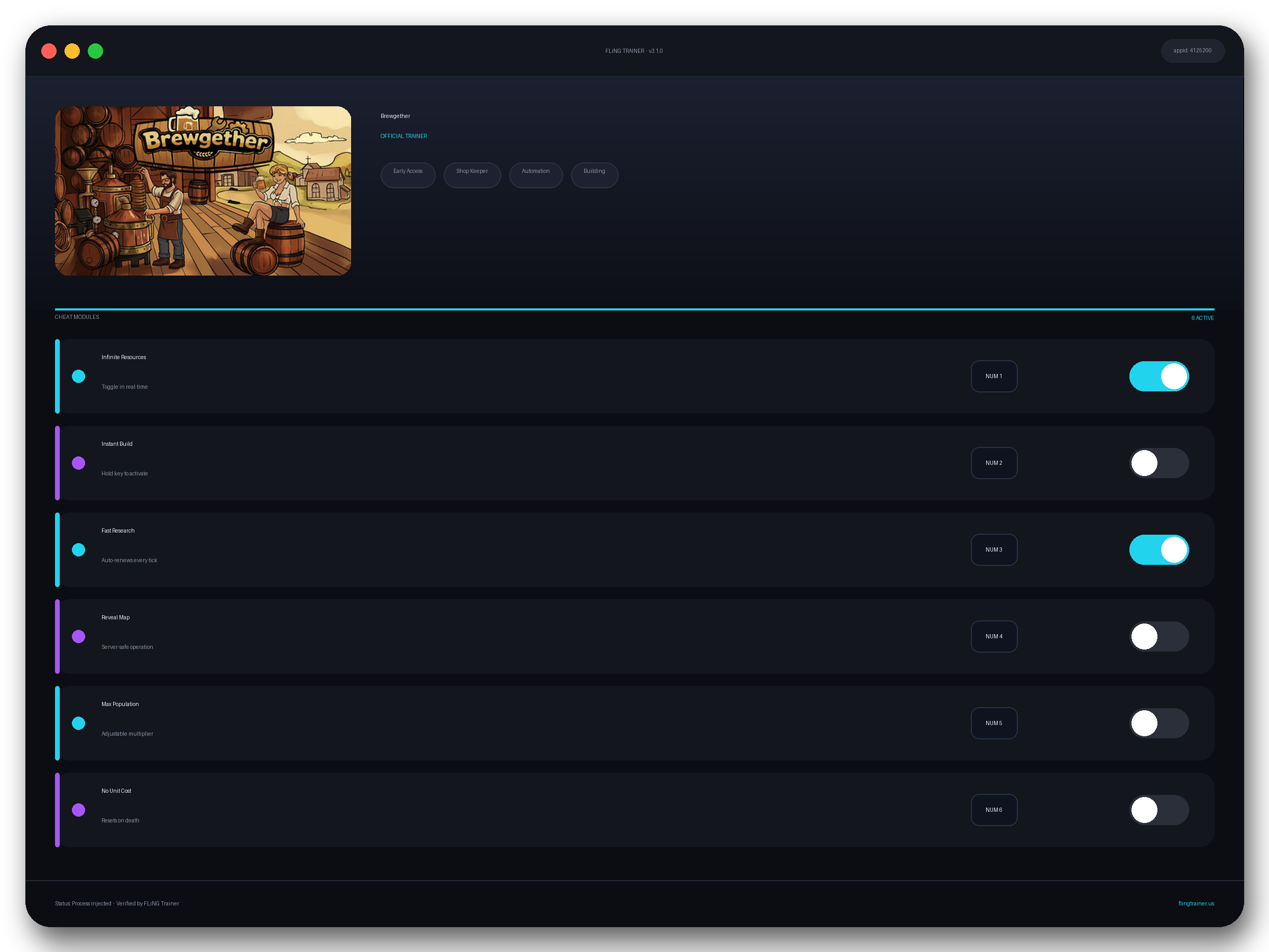 Brewgether Trainer interface