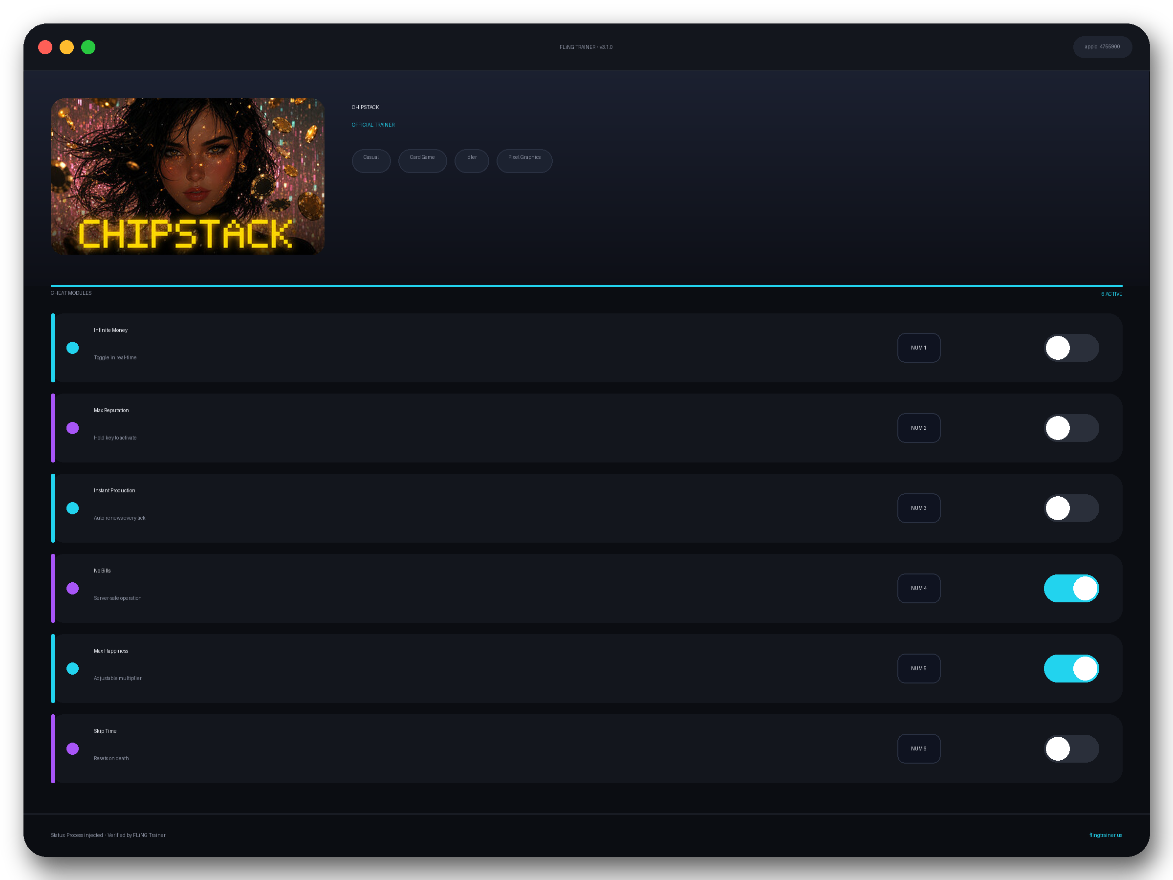 CHIPSTACK Trainer interface