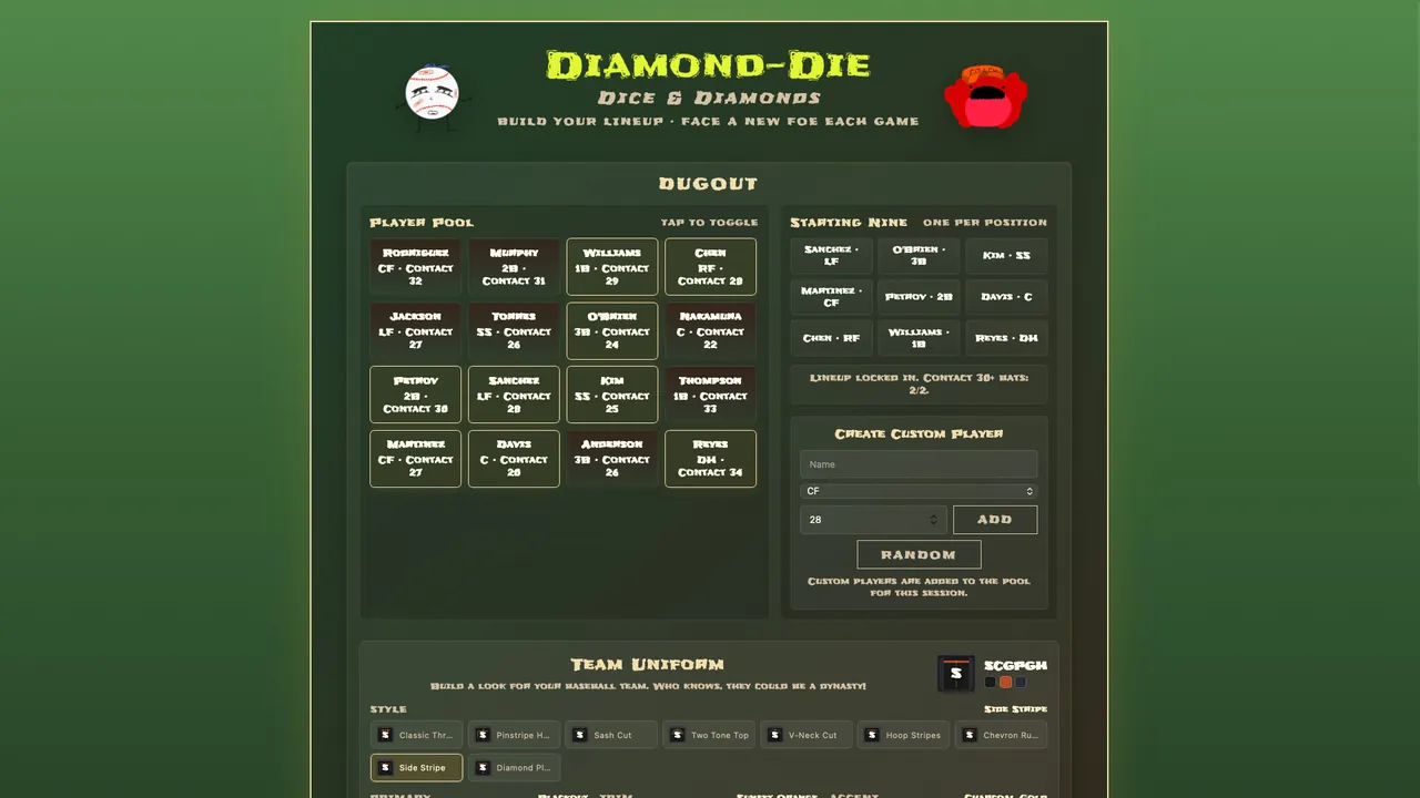 Diamond-Die — environment preview
