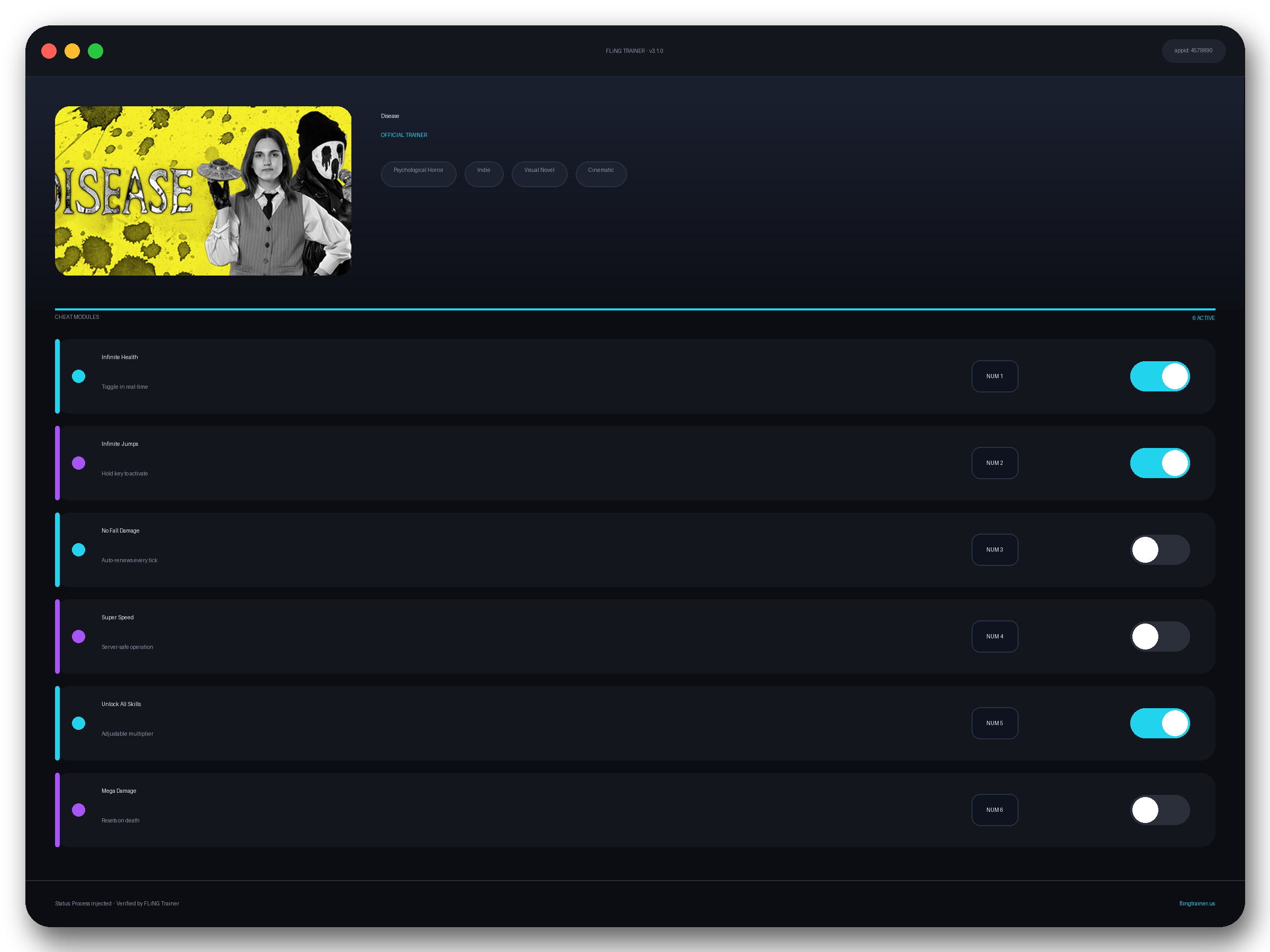 Disease Trainer interface
