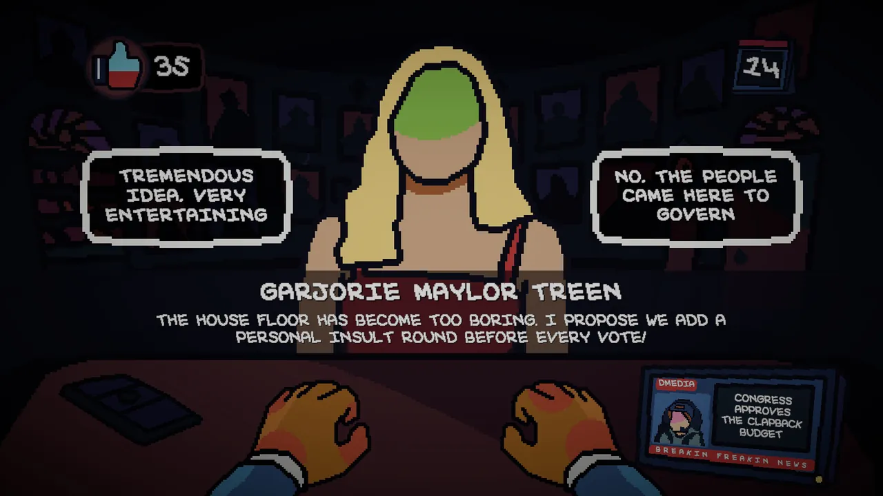 DRUMP SIMULATOR — environment preview