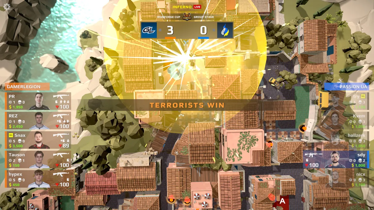 Esports Manager 2026 — in-game combat moment