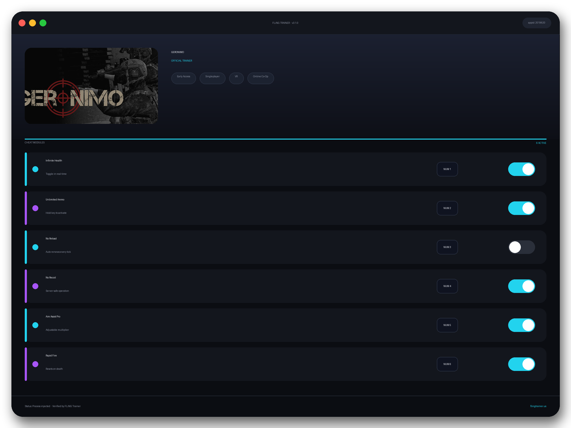 GERONIMO Trainer interface