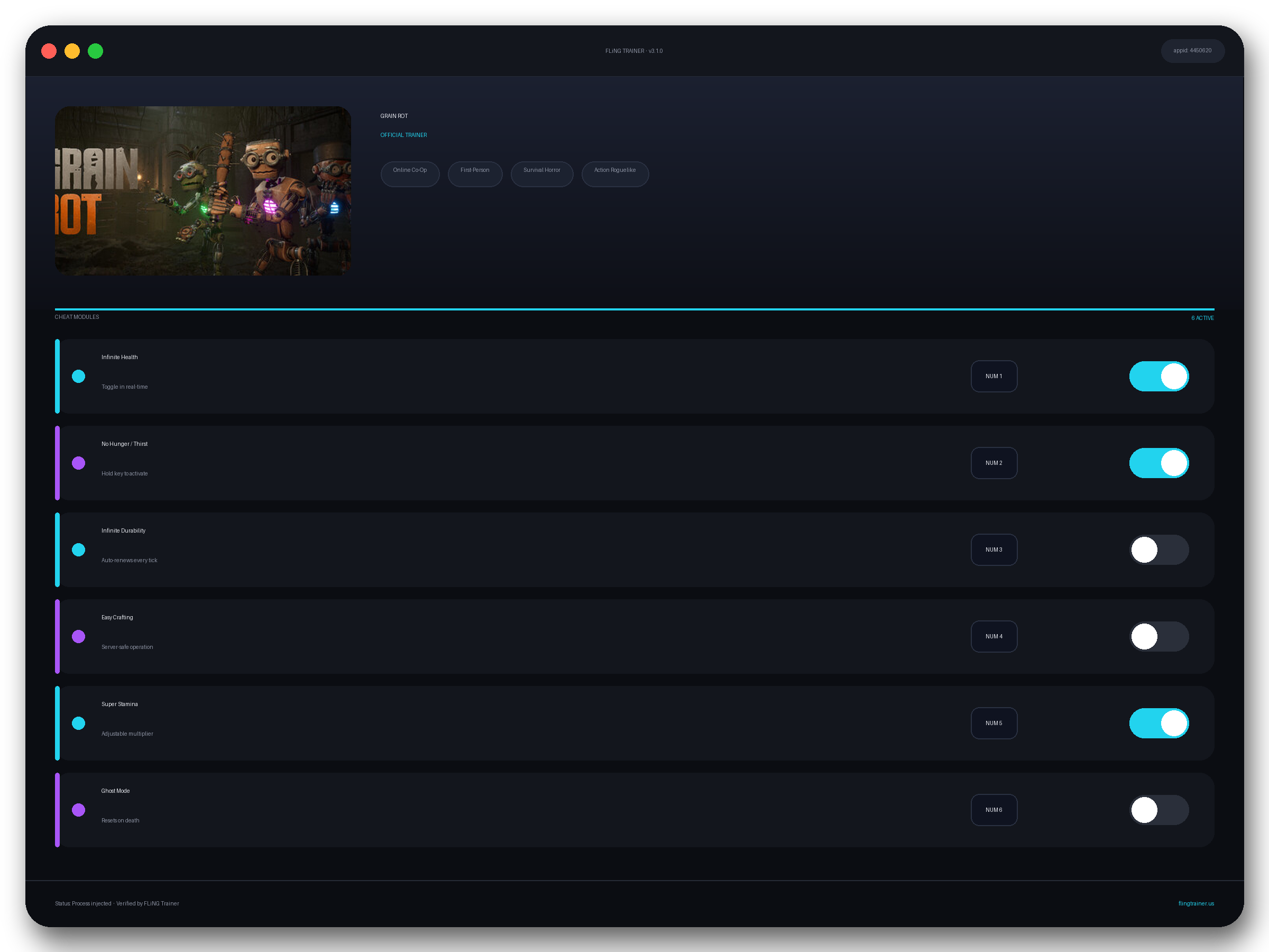 GRAIN ROT Trainer interface