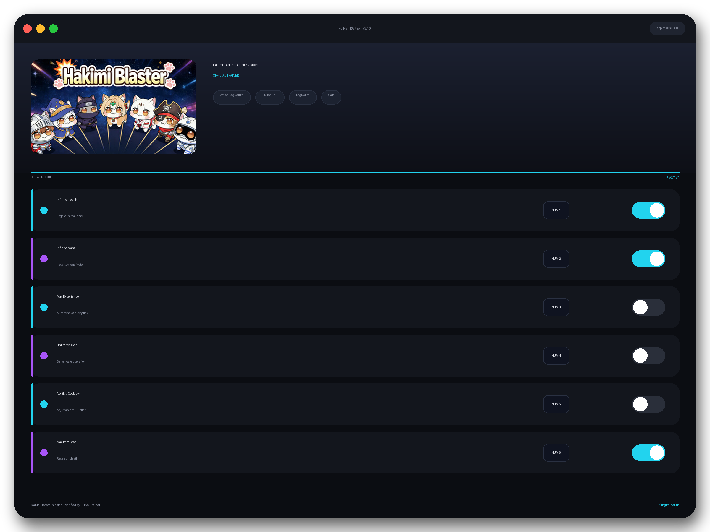 Hakimi Blaster - Hakimi Survivors Trainer interface