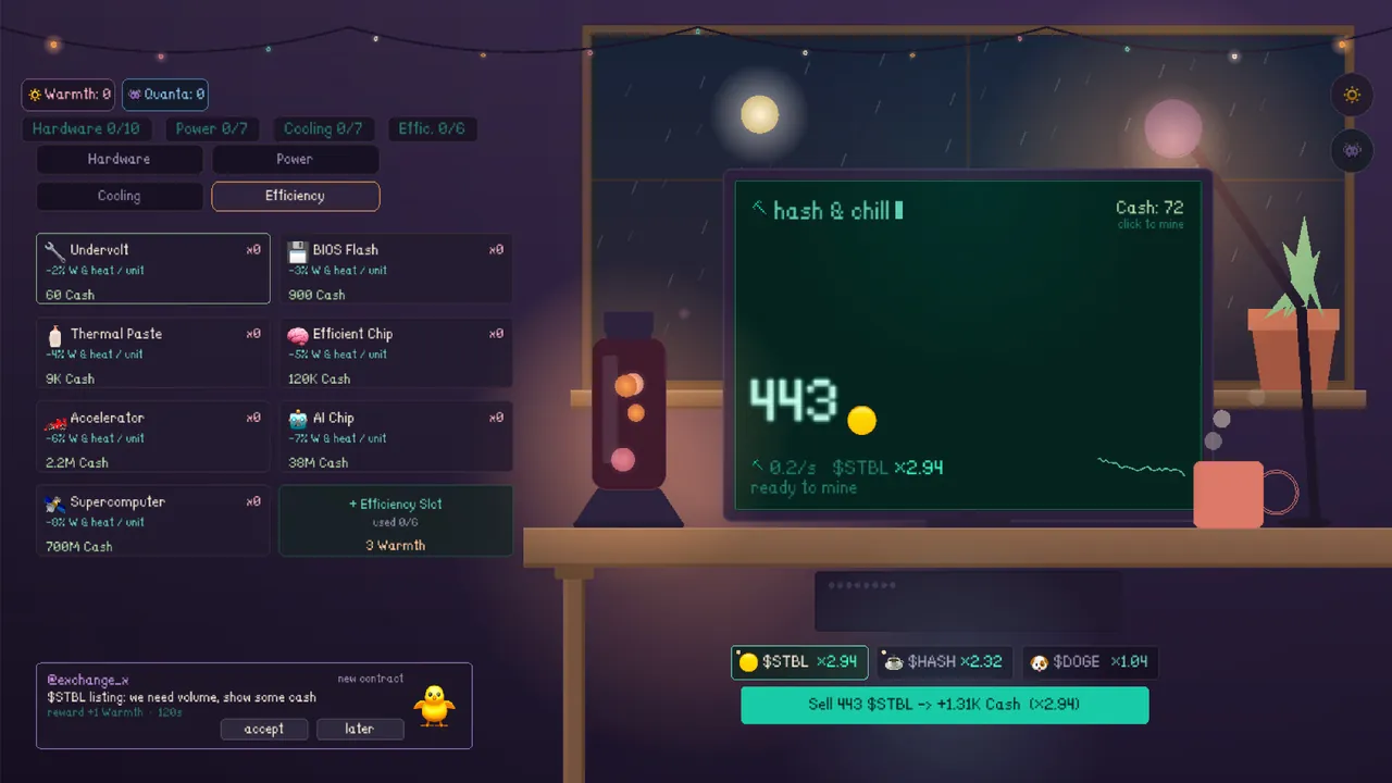 Hash & Chill — exploration snapshot