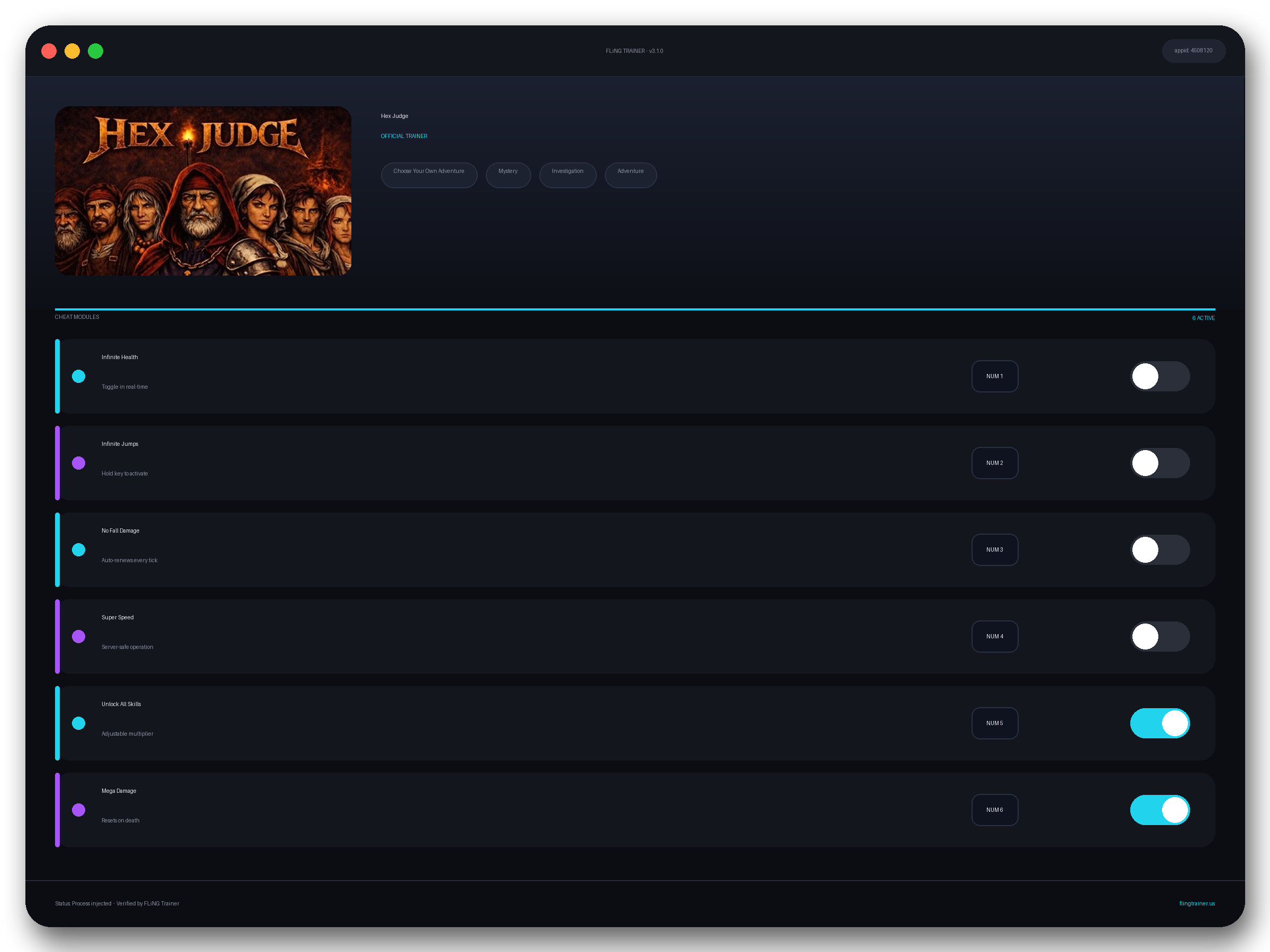 Hex Judge Trainer interface