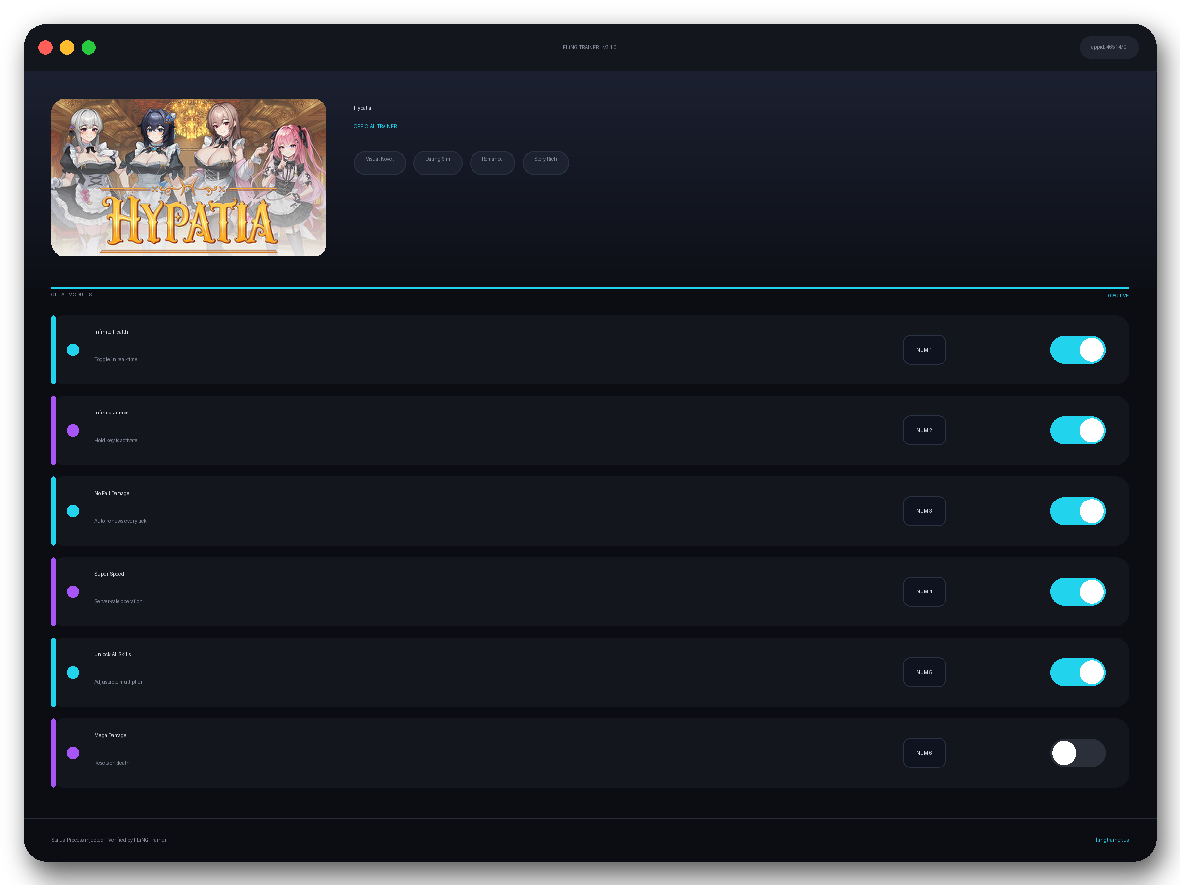 Hypatia Trainer interface