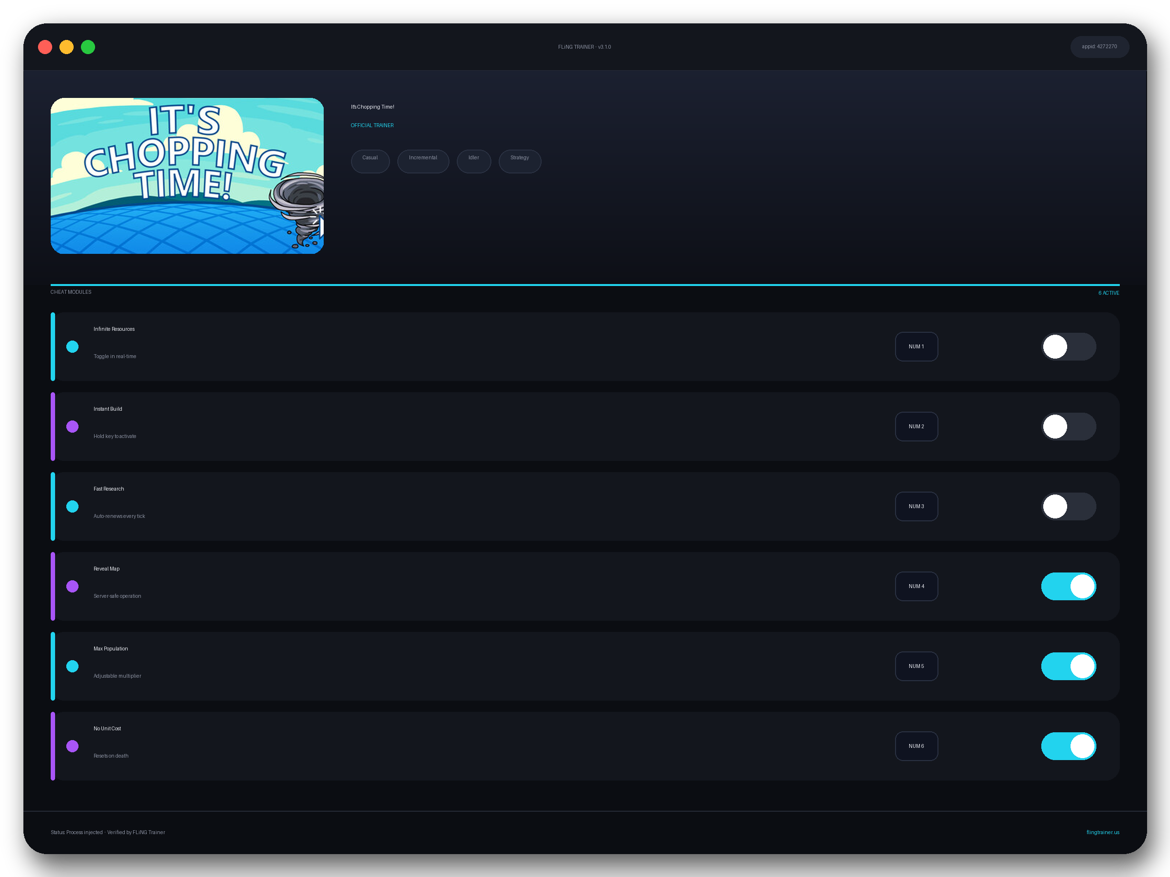 It's Chopping Time! Trainer interface