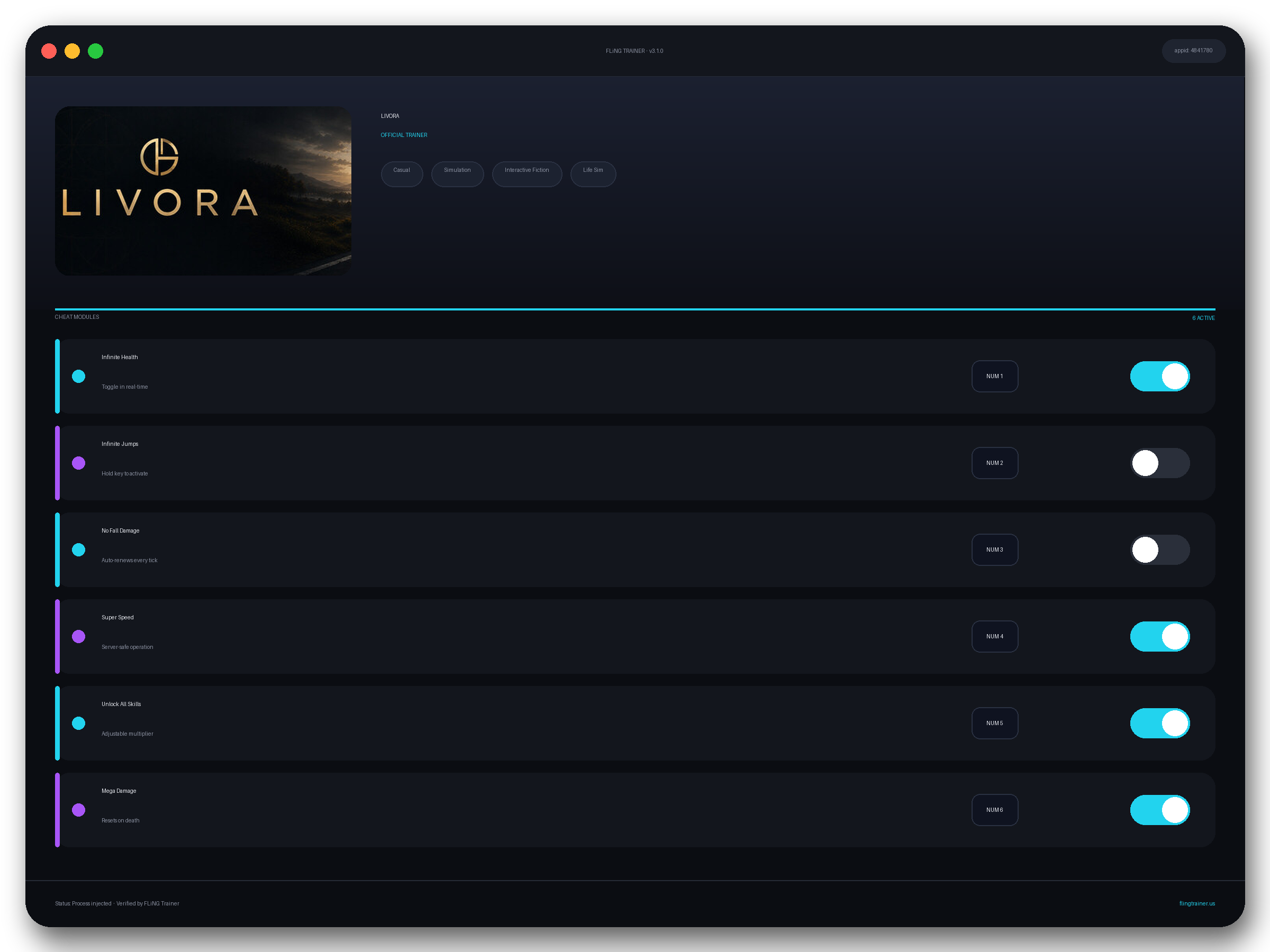 LIVORA Trainer interface