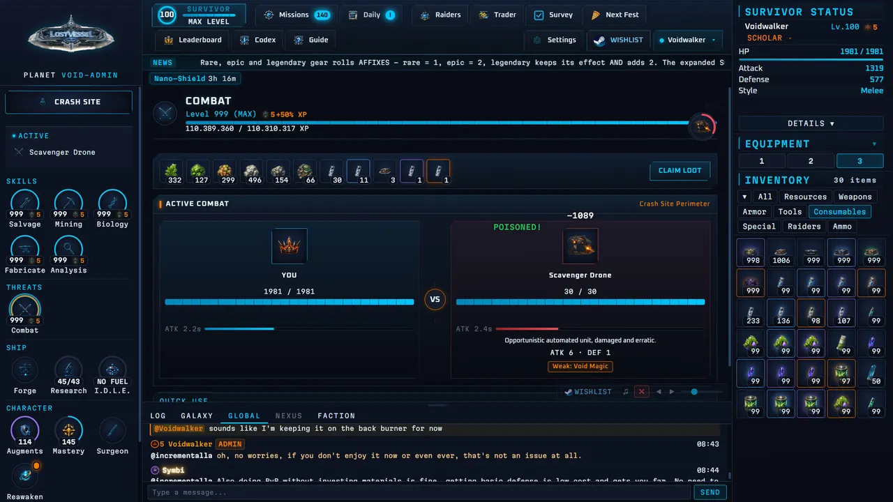 Lost Vessel — in-game combat moment