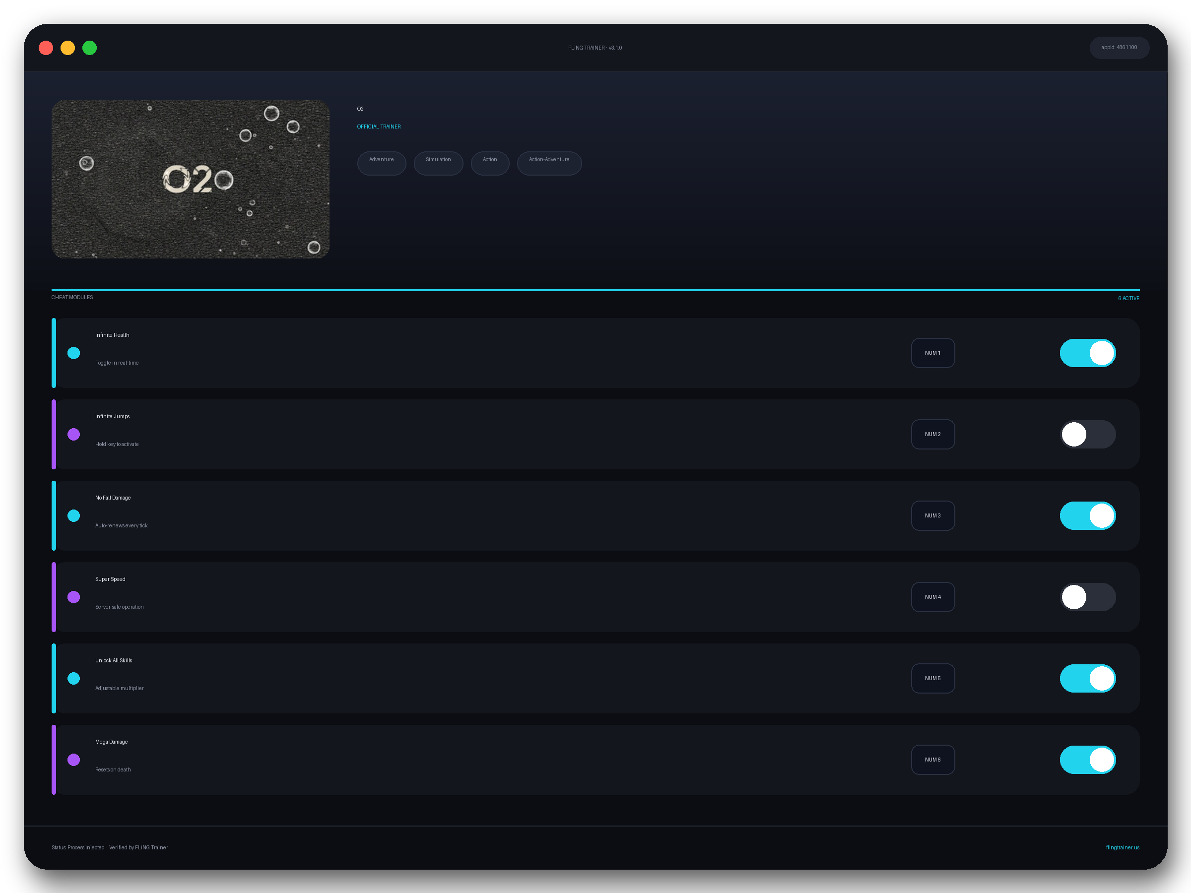 O2 Trainer interface