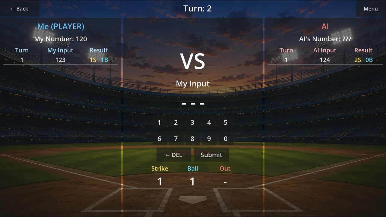 Paper Baseball — in-game combat moment