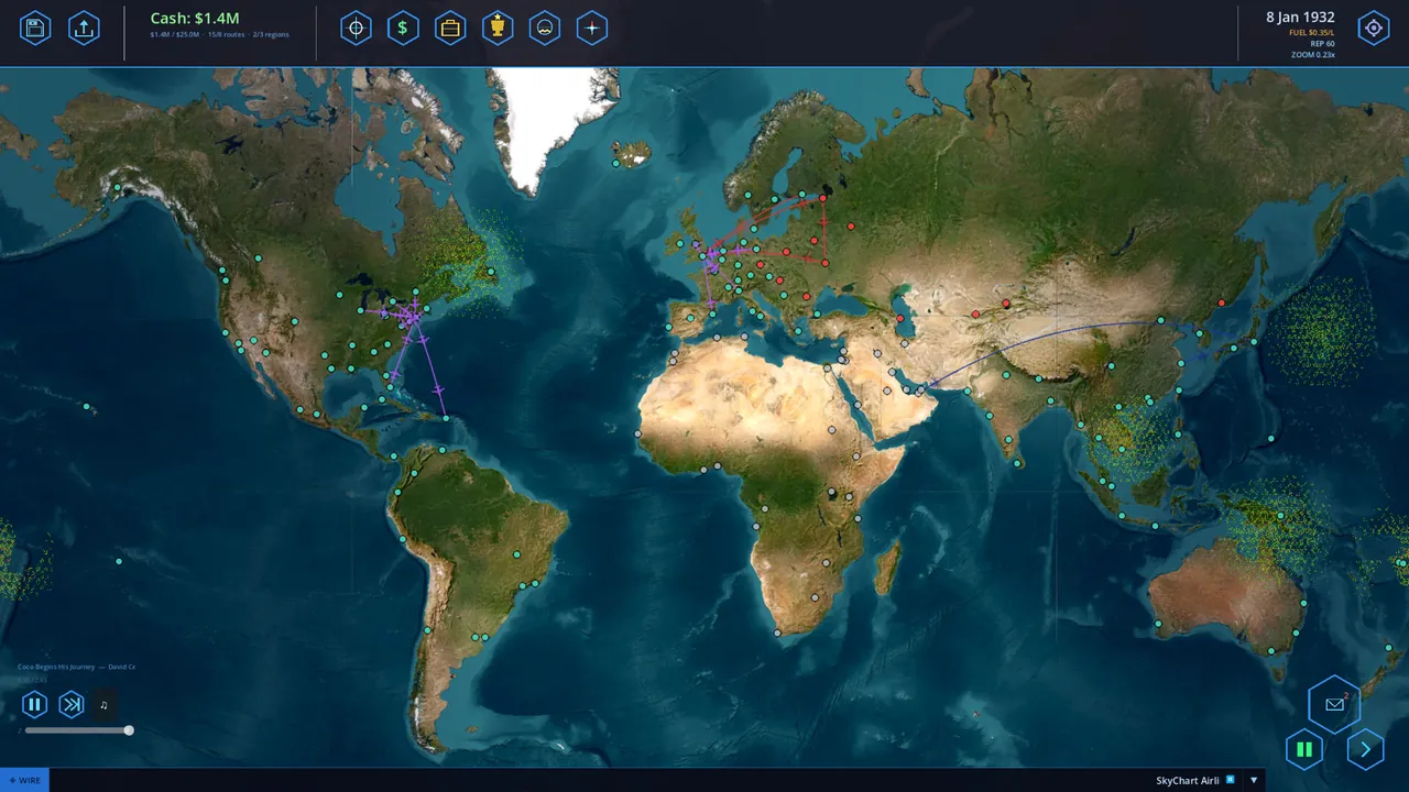 SkyChart: Airline Executive — in-game combat moment