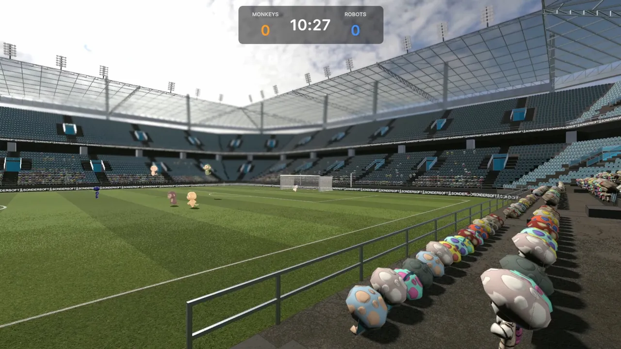 SonderSoft Soccer: Monkeys VS Robots! — environment preview