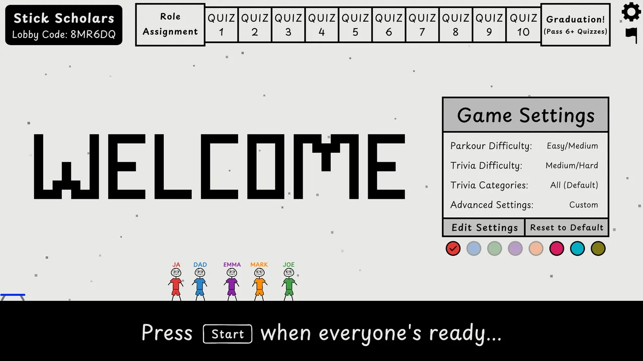 Stick Scholars — environment preview