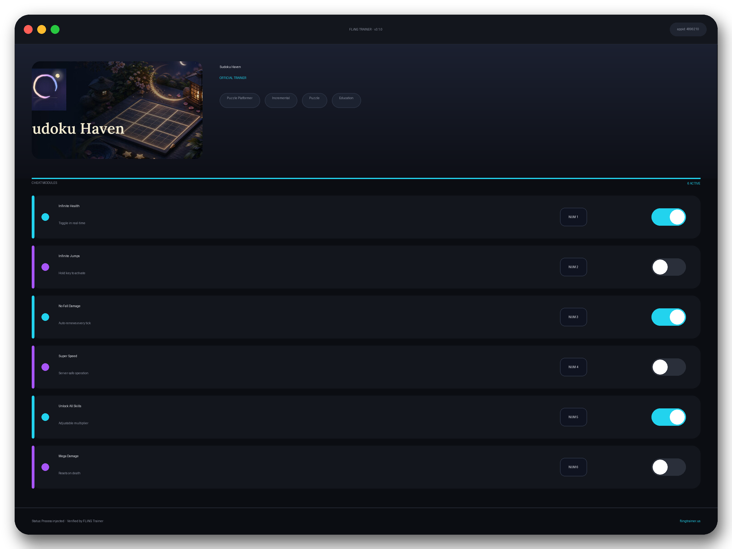 Sudoku Haven Trainer interface