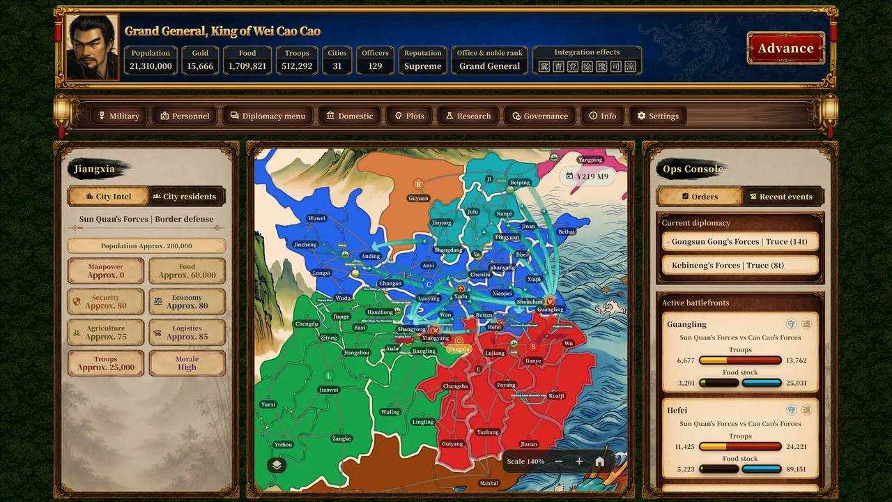 Three Kingdoms Classic — exploration snapshot