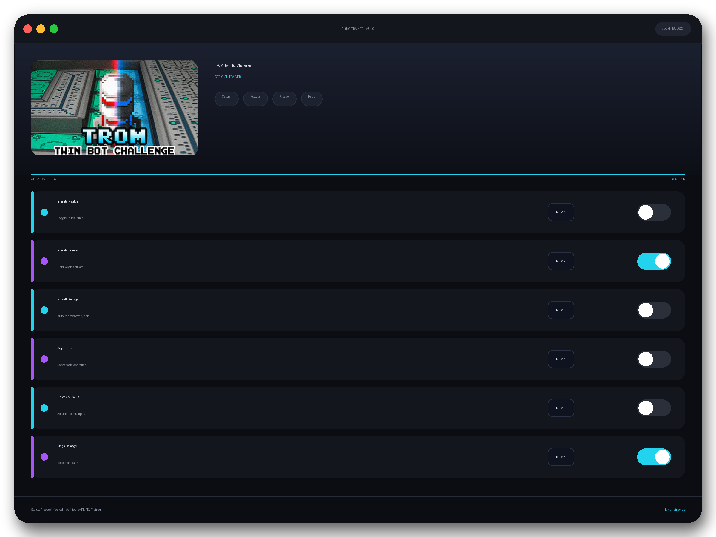 TROM: Twin Bot Challenge Trainer interface