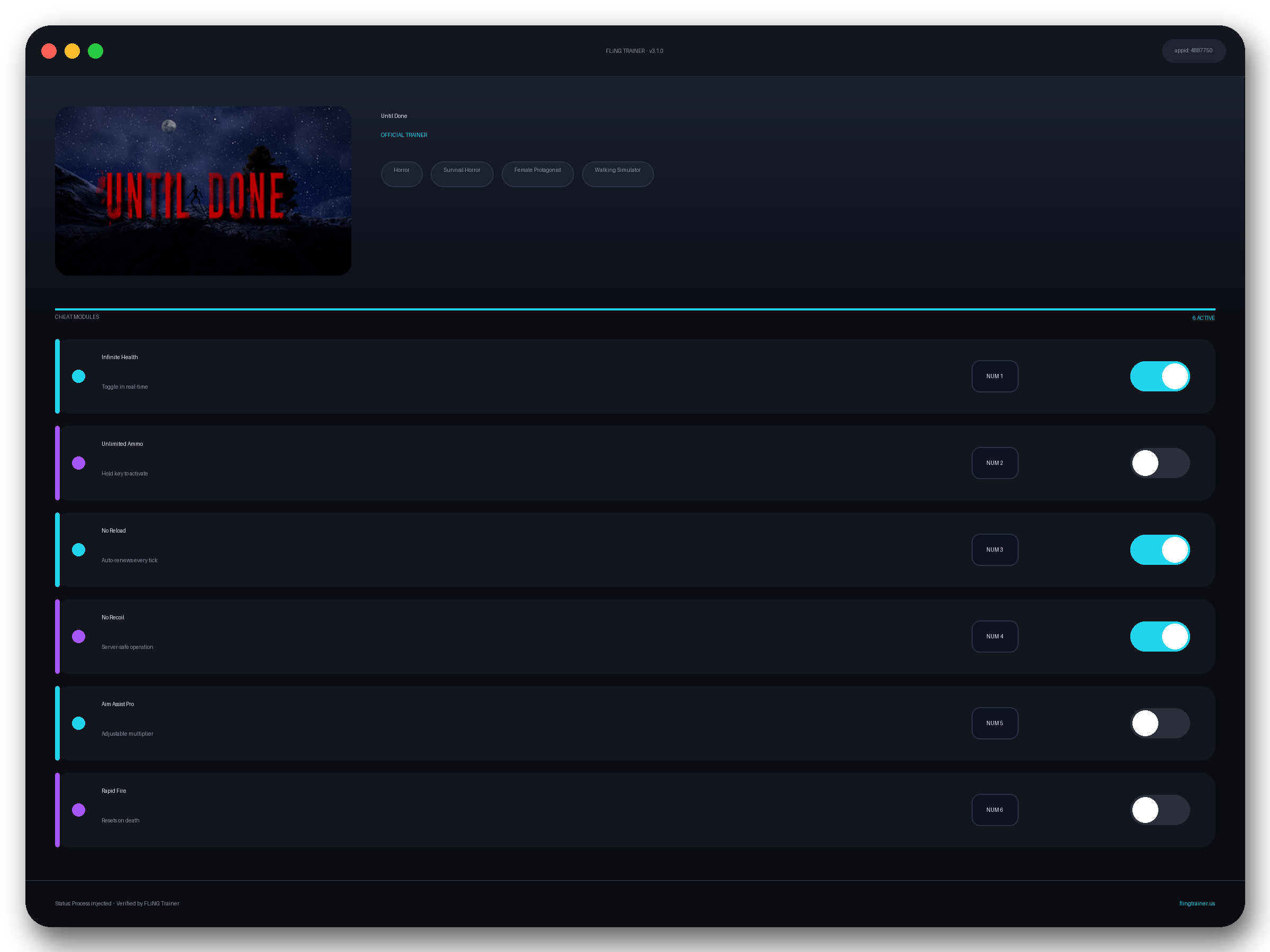 Until Done Trainer interface