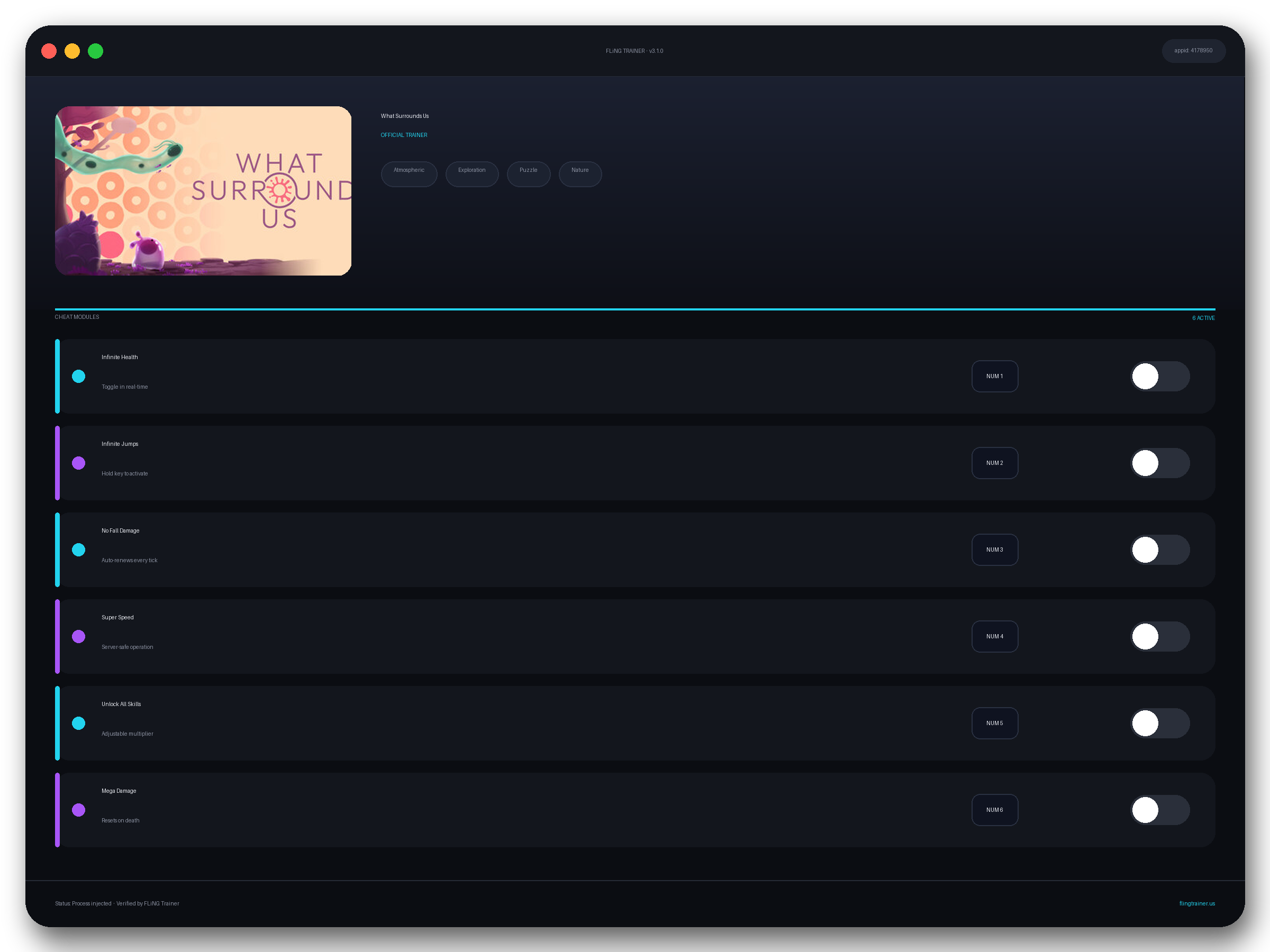What Surrounds Us Trainer interface